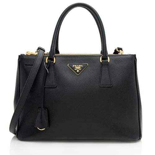 Prada Grey Saffiano Cuir Leather Envelope Flap Shoulder Bag