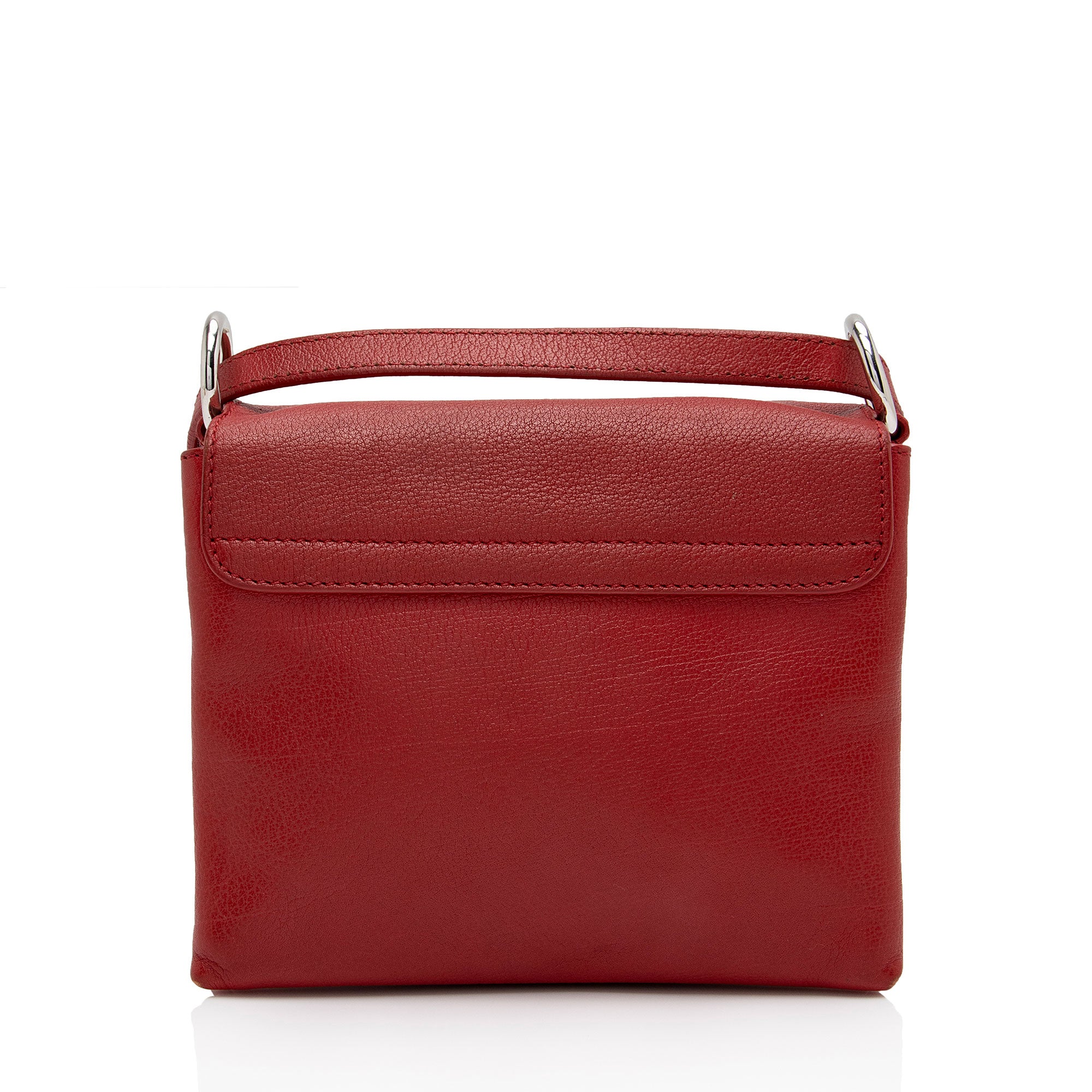 Alexander McQueen Leather Crystal Twin Skull Flap Shoulder Bag (SHF-uXSFgg)