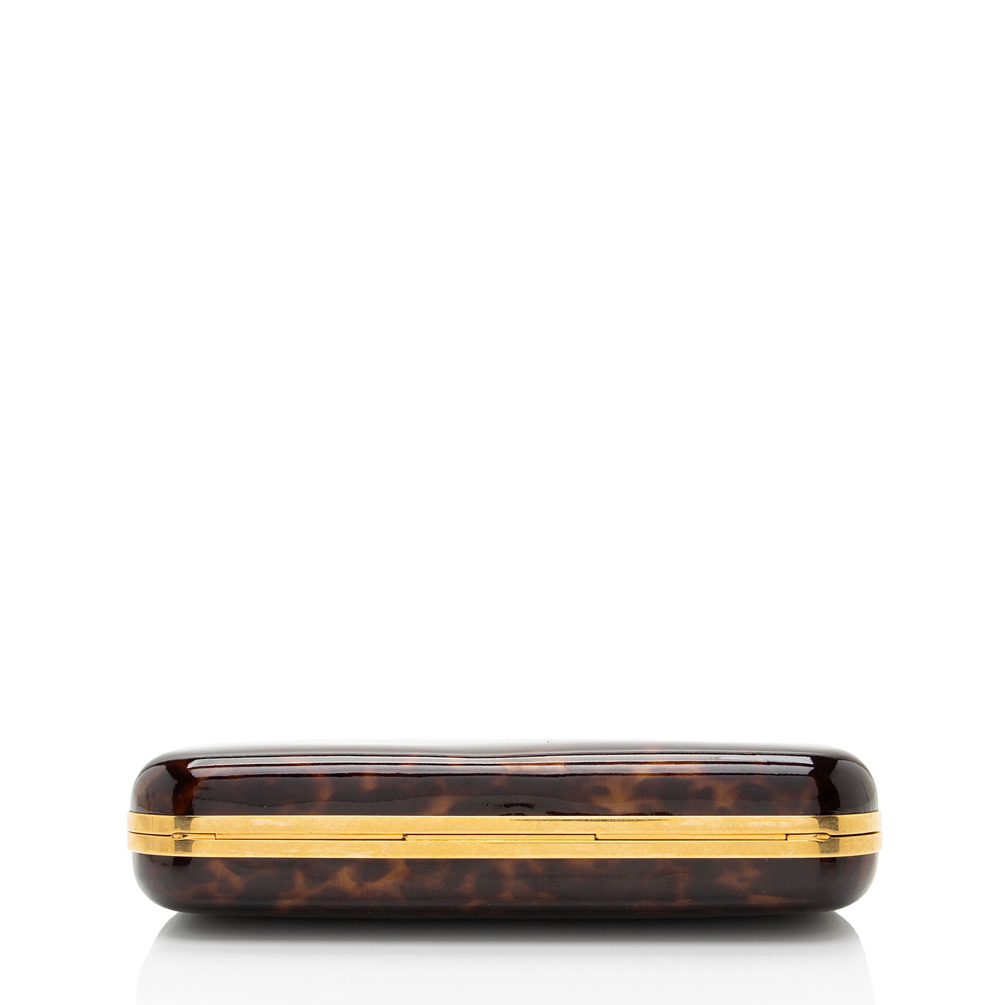 Alexander McQueen Patent Leather Tortoise Knuckle Box Clutch (SHF-rtfp8U)