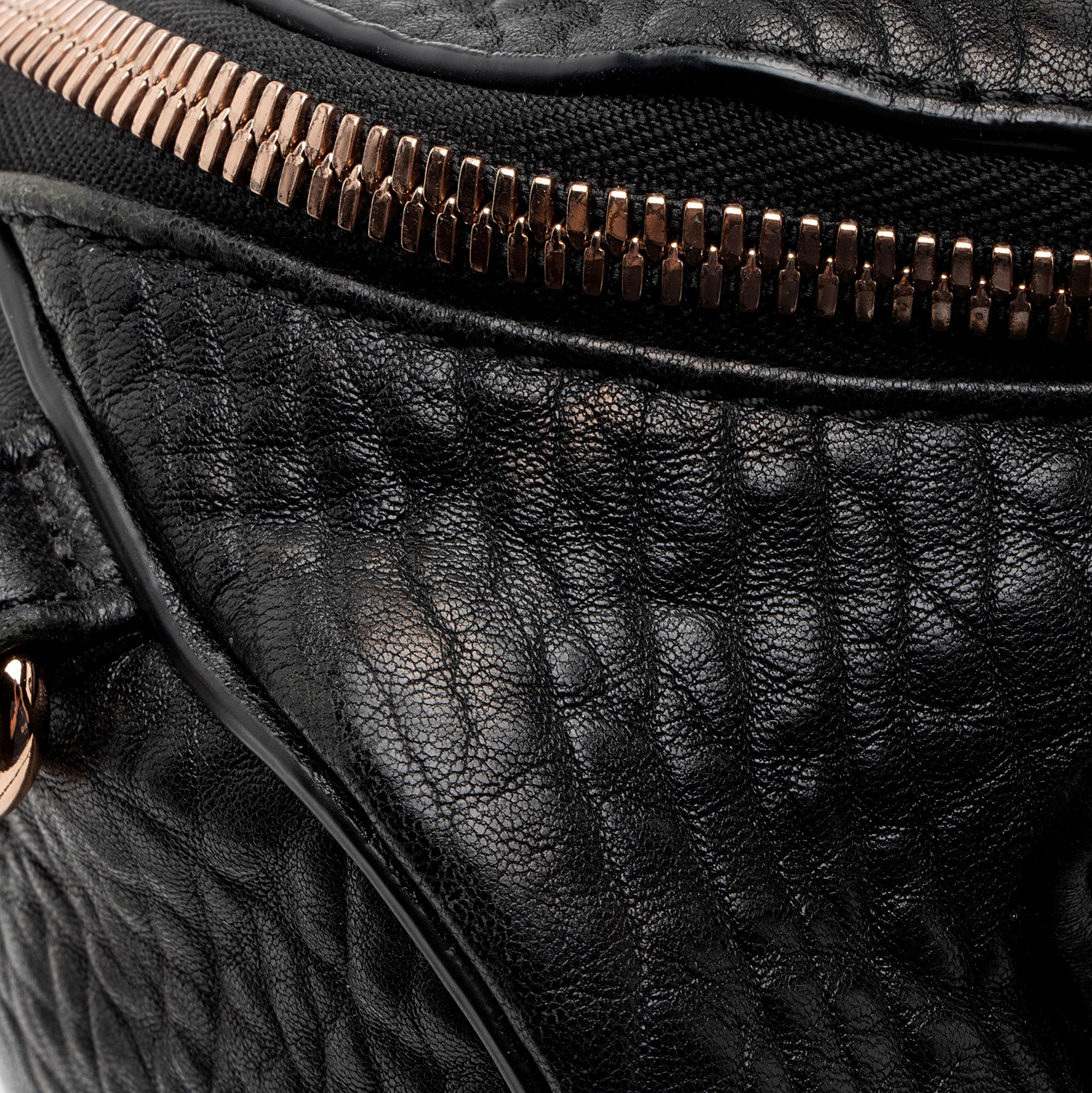 Alexander Wang Leather Rose Gold Rockie Small Satchel (SHF-lUToFx)