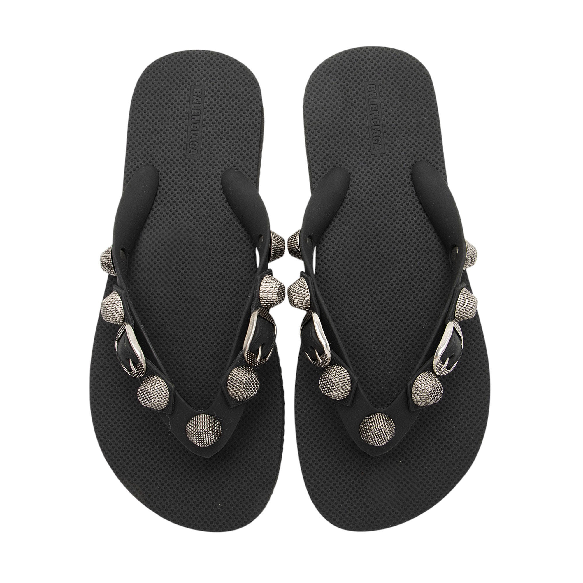 Balenciaga Rubber Cagole Thong Sandals - Size 7 / 37