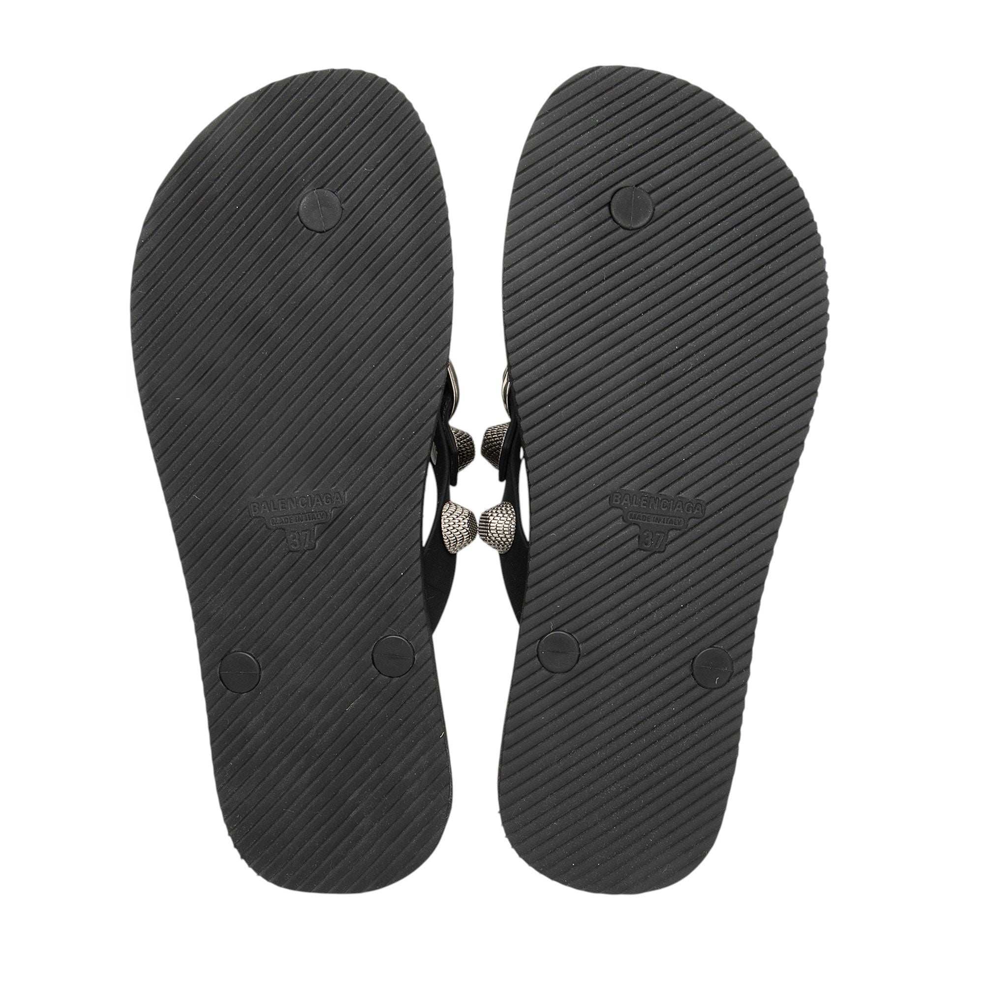 Balenciaga Rubber Cagole Thong Sandals - Size 7 / 37