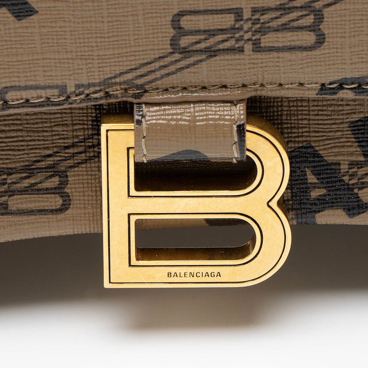 Balenciaga BB Monogram Canvas Hourglass Small Top Handle