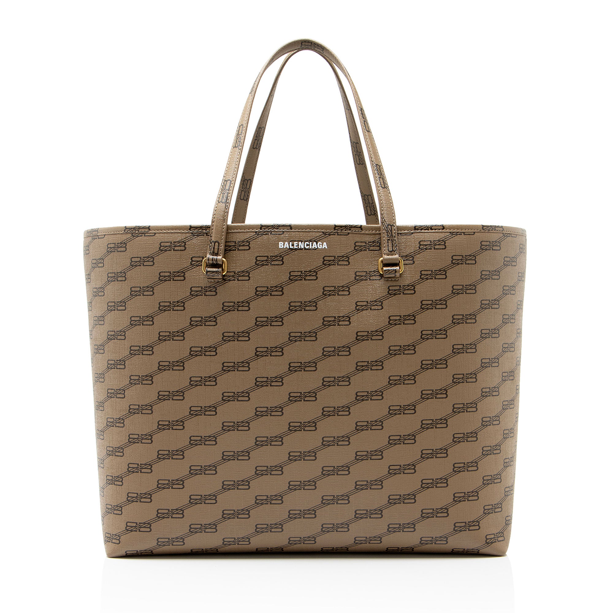 Balenciaga BB Monogram Canvas Signature Large Shopper Tote