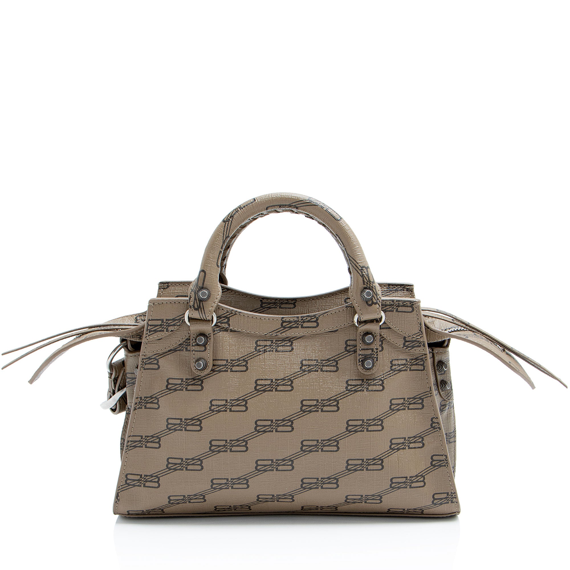 Balenciaga BB Monogram Canvas Signature Neo Cagole City XS Satchel