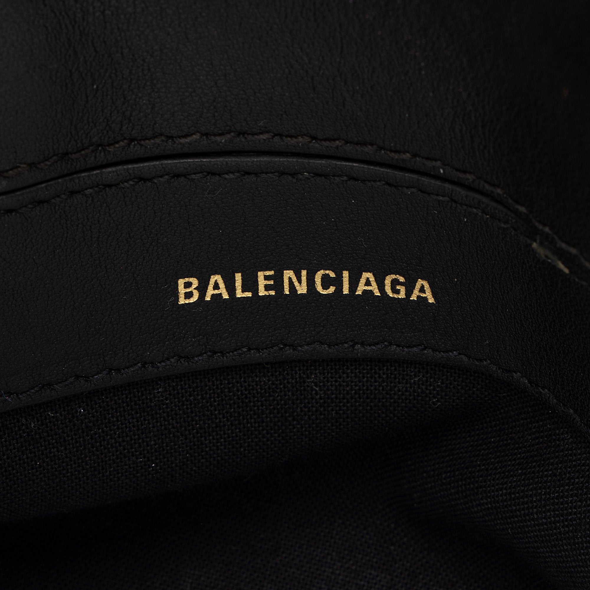 Balenciaga Calfskin Logo XXS Ville Top Handle (SHF-SiN99o)