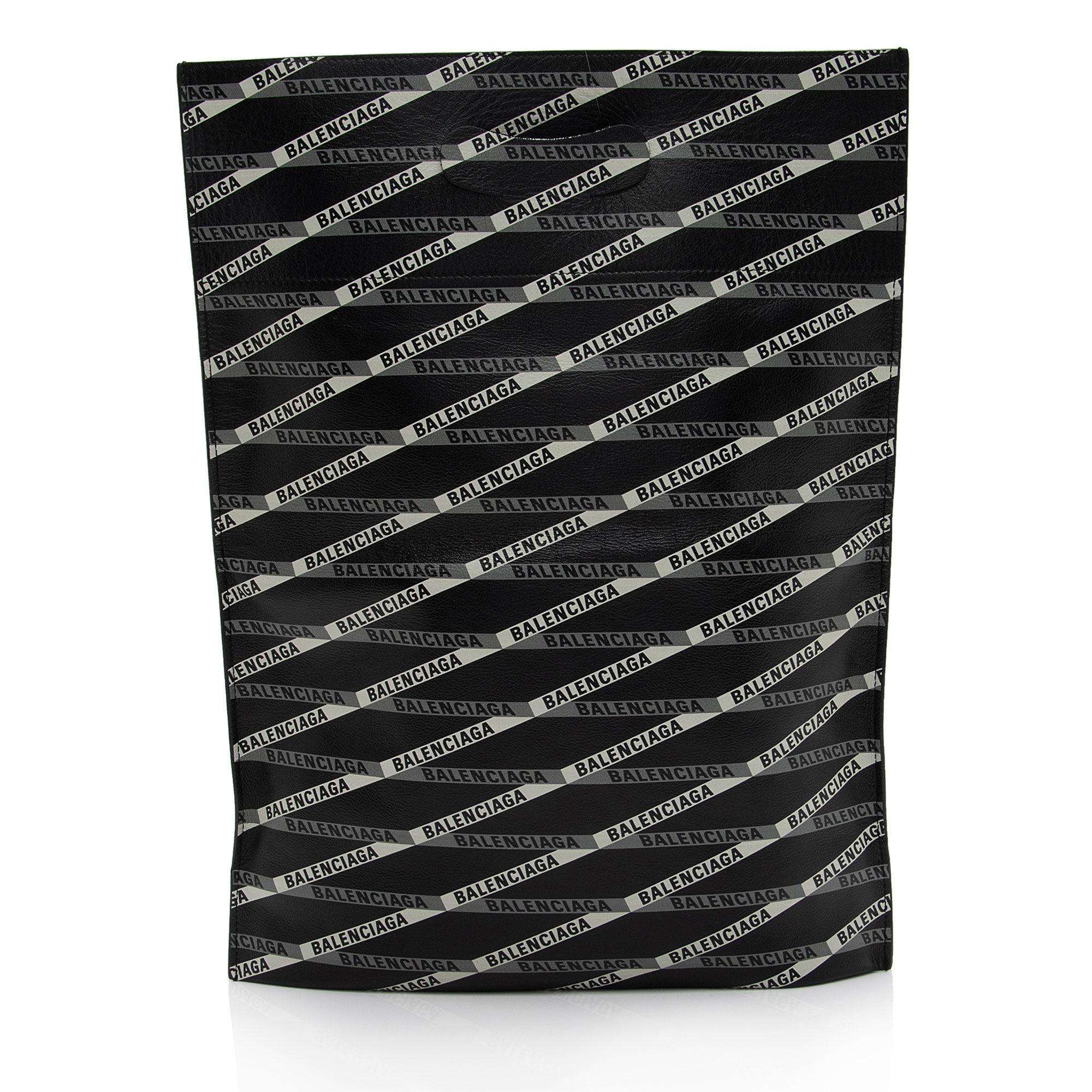 Balenciaga Calfskin Losange Logo N/S Shopper Tote (SHF-HfLqBg)