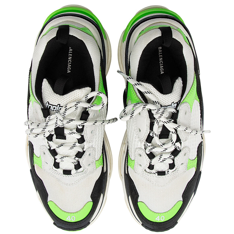 Balenciaga Calfskin Mesh Triple S Sneakers - Size 10 / 40 (SHF-kciXy5)