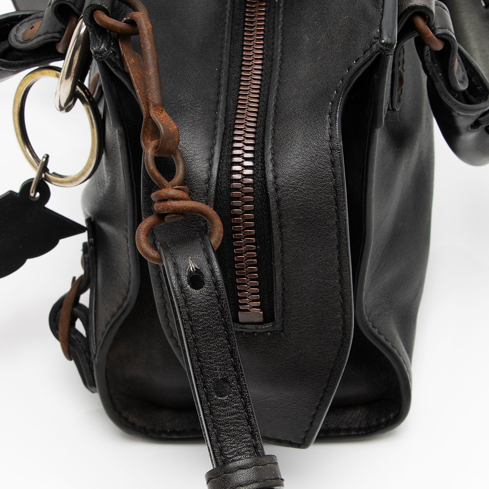 Balenciaga Calfskin Neo Classic Rust Hardware City Mini Satchel (SHF-A4mdtV)