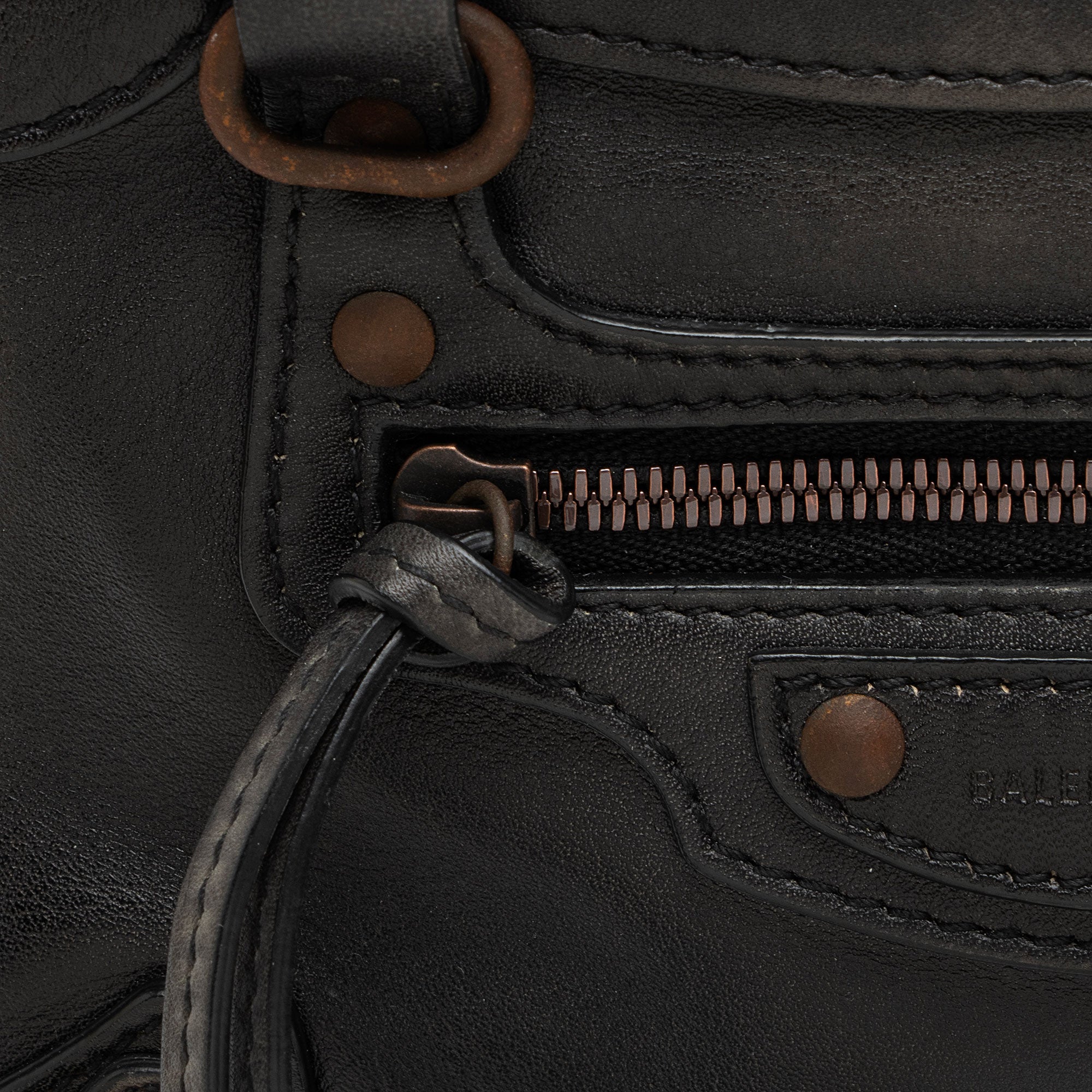 Balenciaga Calfskin Neo Classic Rust Hardware City Mini Satchel (SHF-A4mdtV)