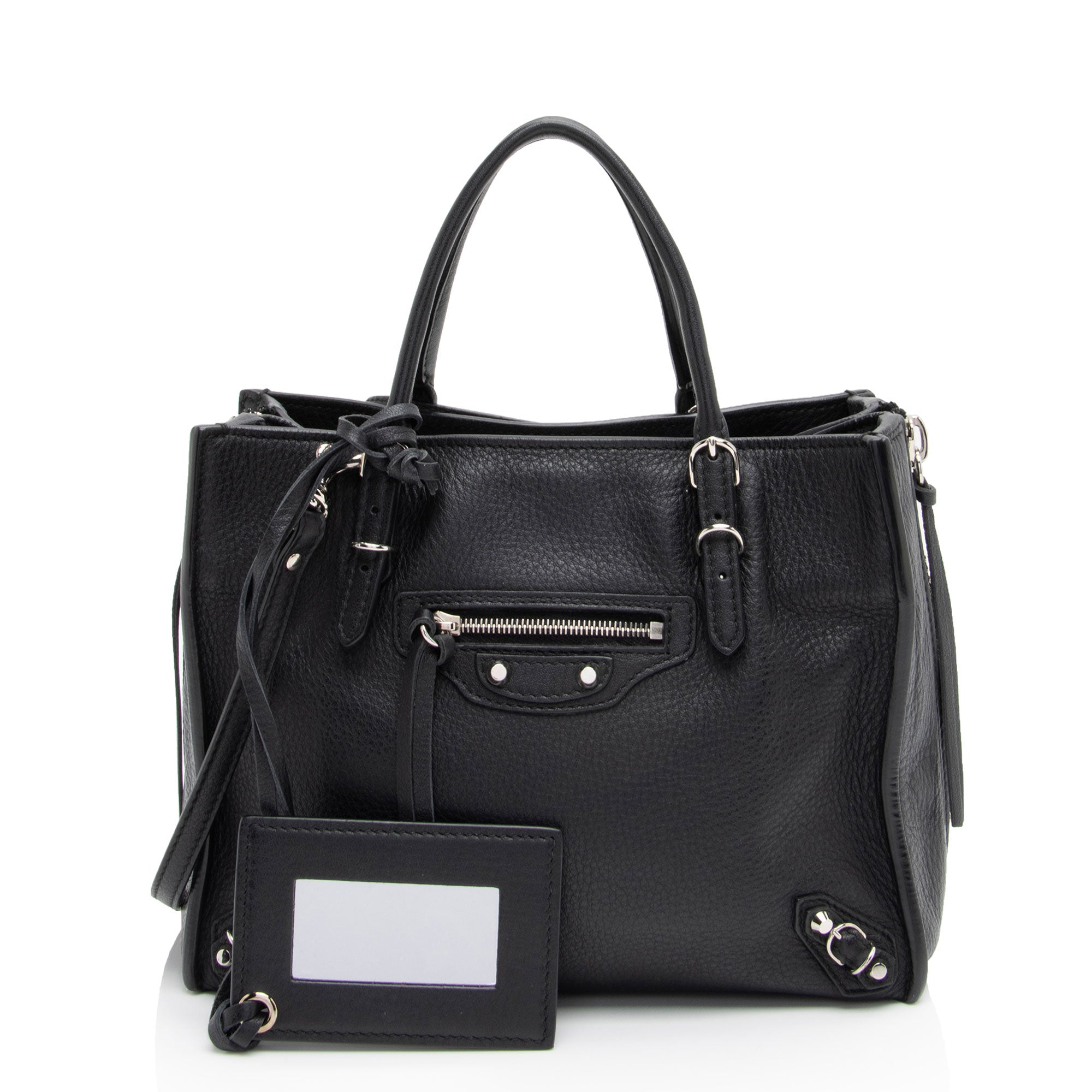 Balenciaga Calfskin Papier A4 Zip Around Mini Tote (SHF-UJ4lBR)