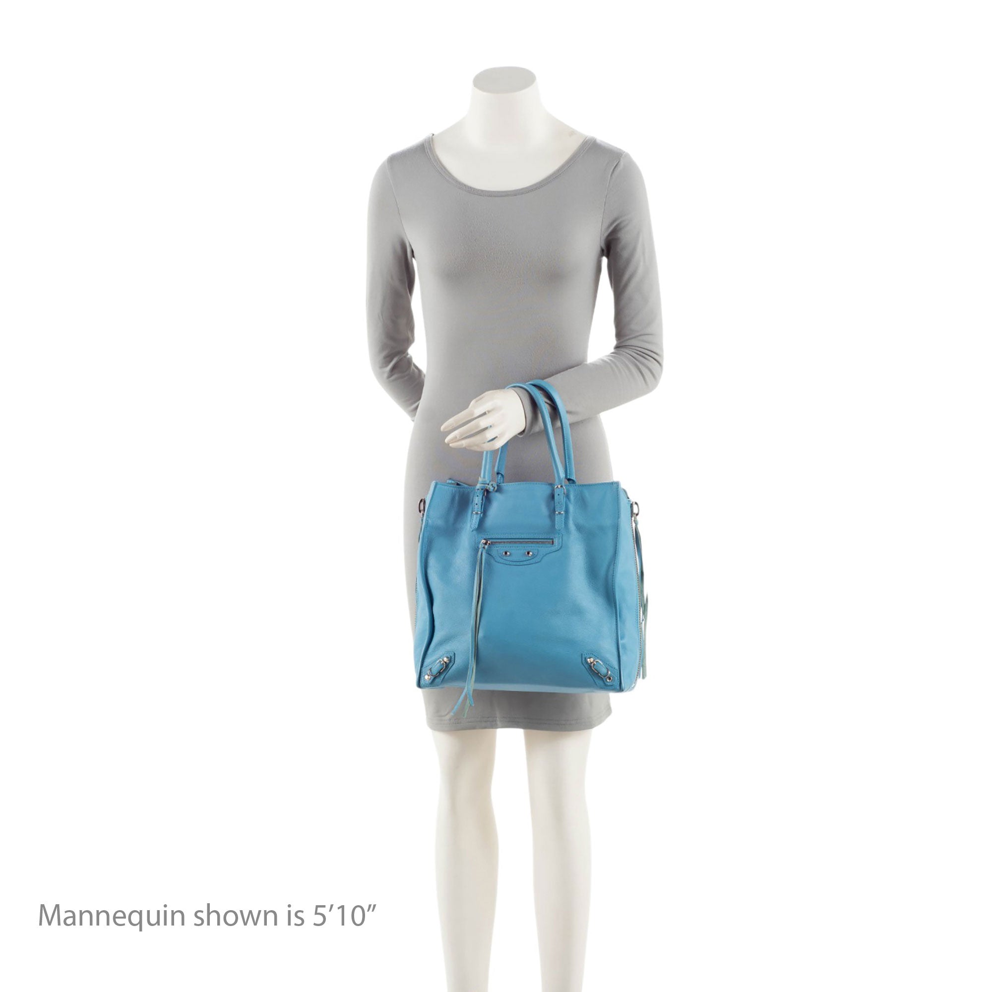 Balenciaga Calfskin Papier A5 Zip Around Tote