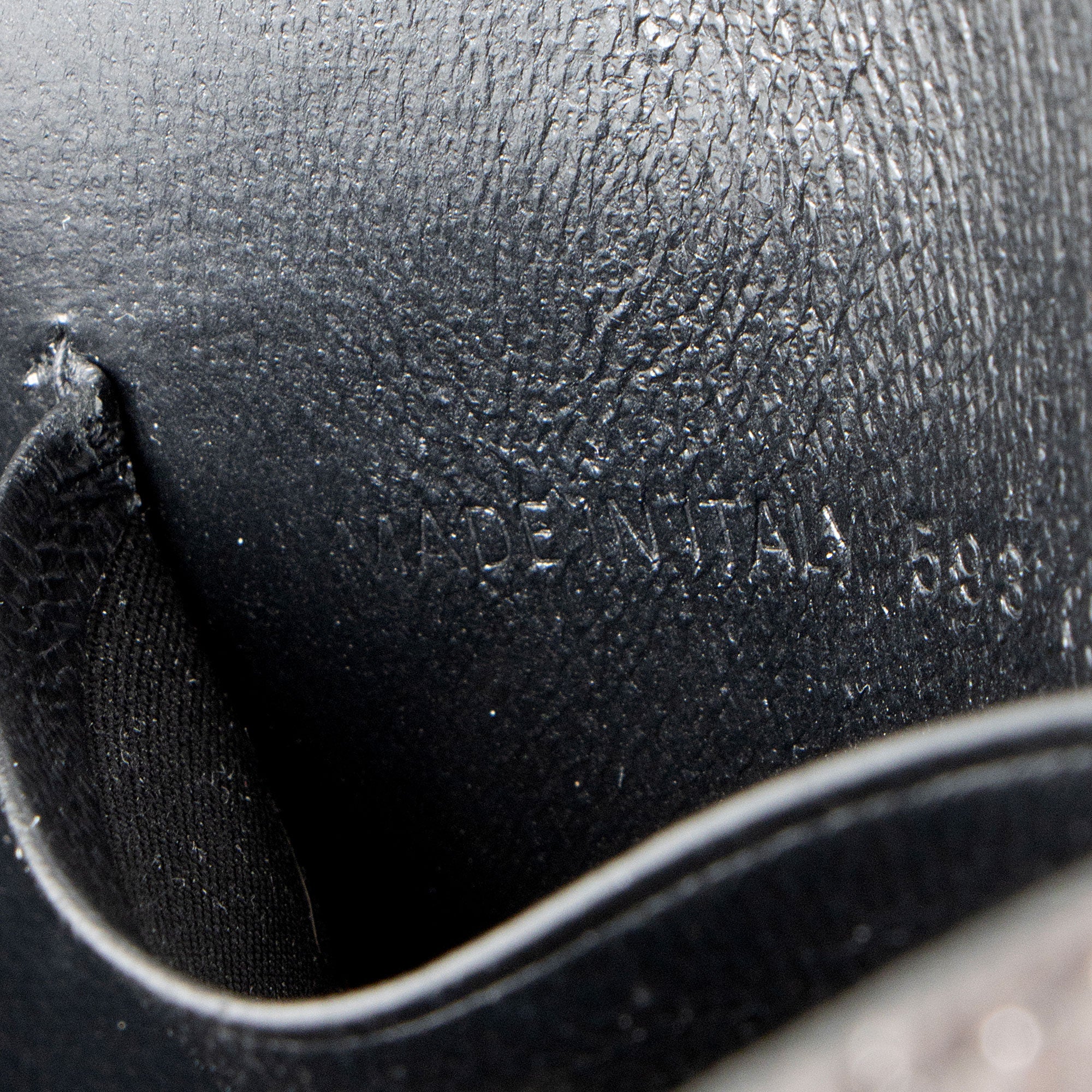 Balenciaga Crinkled Patent Logo Cash Phone Holder on Chain