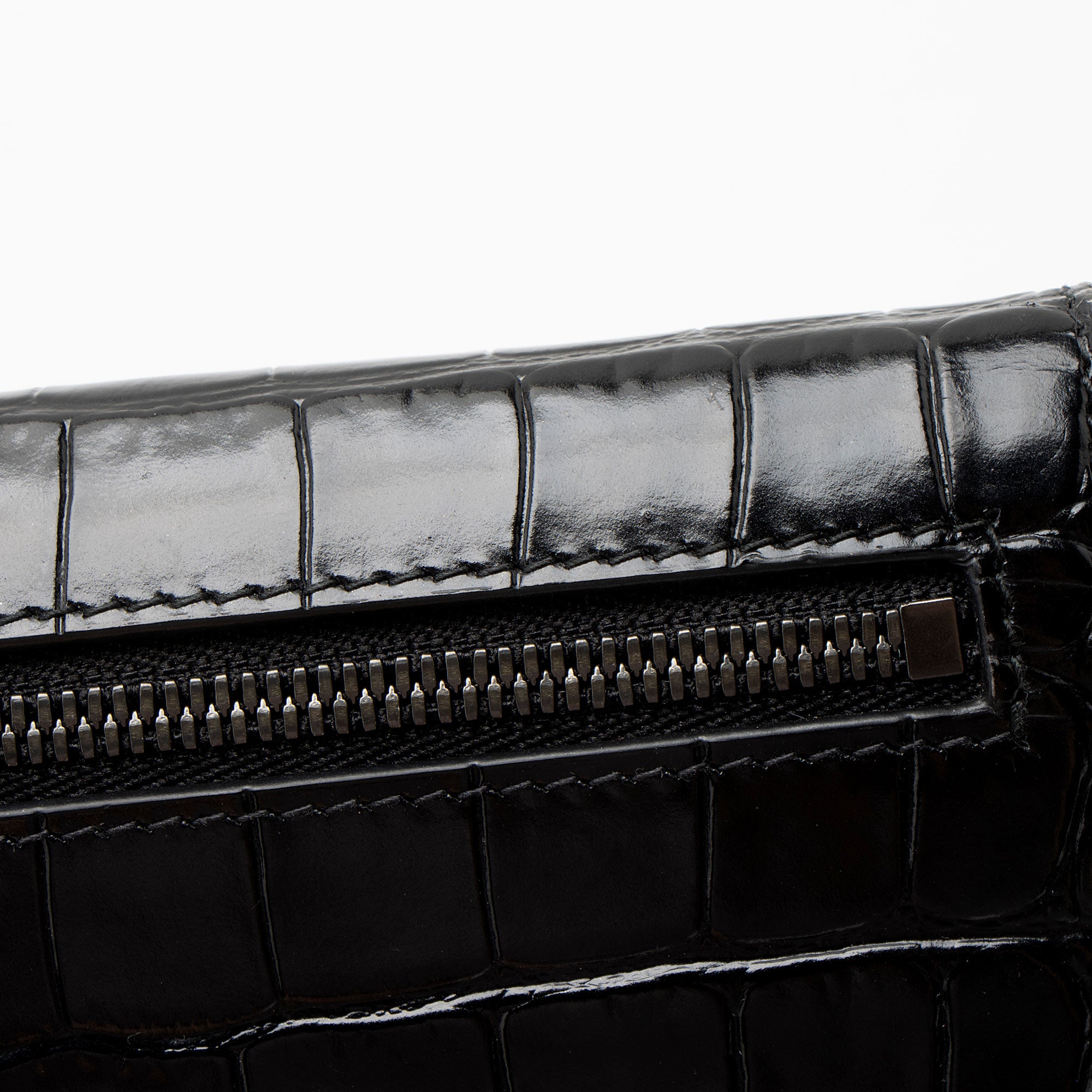 Balenciaga Croc Embossed BB Phone Holder on Chain
