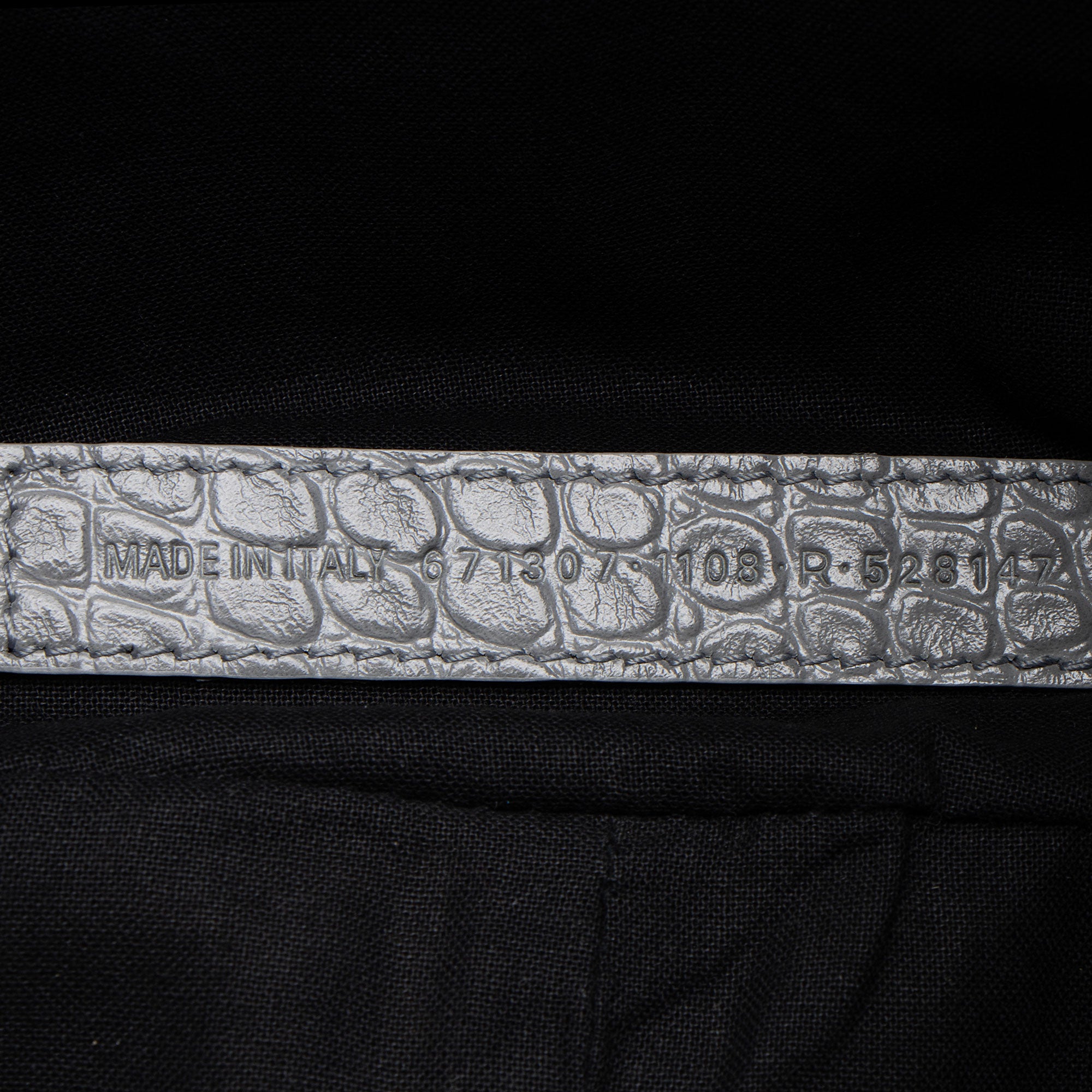 Balenciaga Croc Embossed Le Cagole Small Shoulder Bag