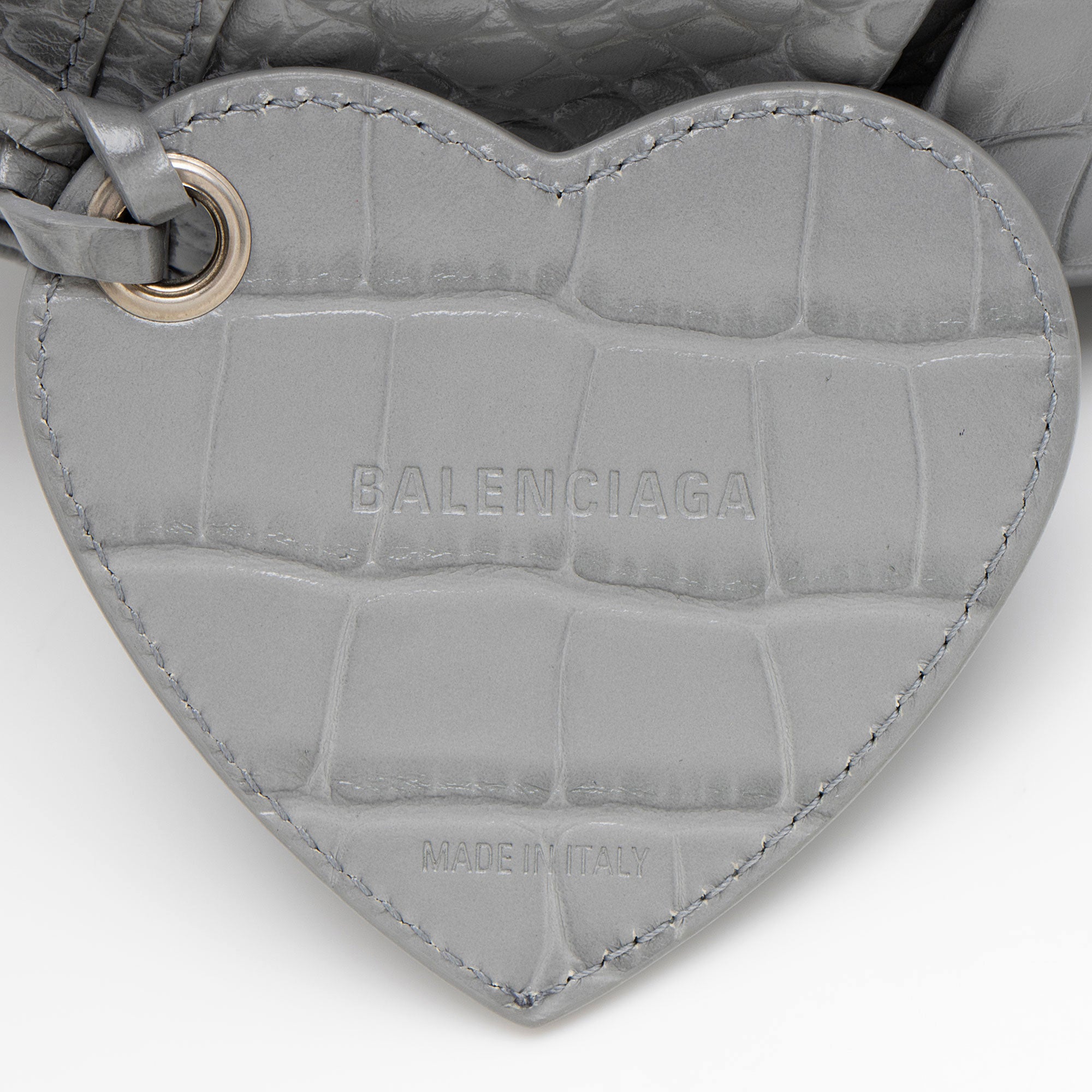 Balenciaga Croc Embossed Le Cagole Small Shoulder Bag