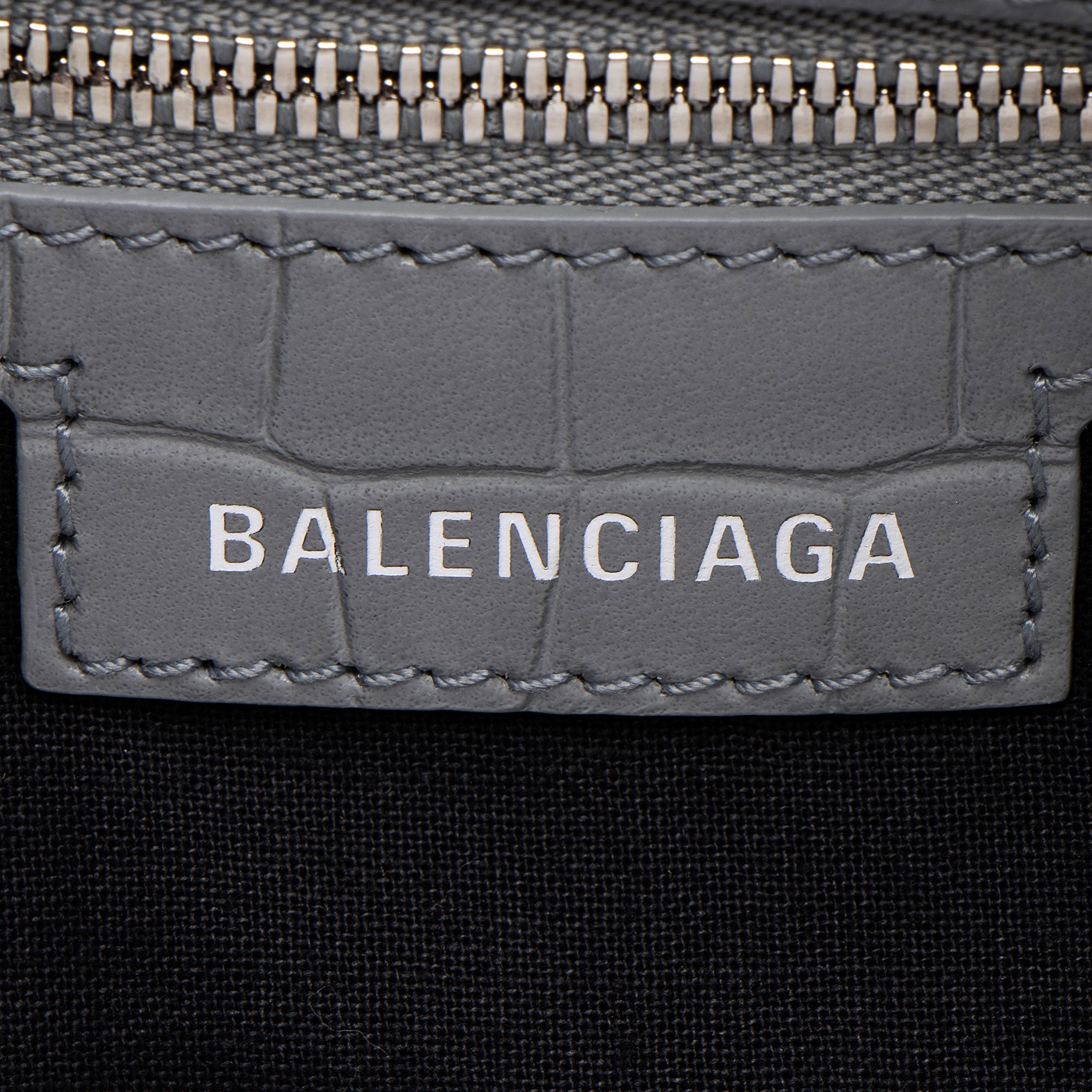 Balenciaga Croc Embossed Le Cagole Small Shoulder Bag