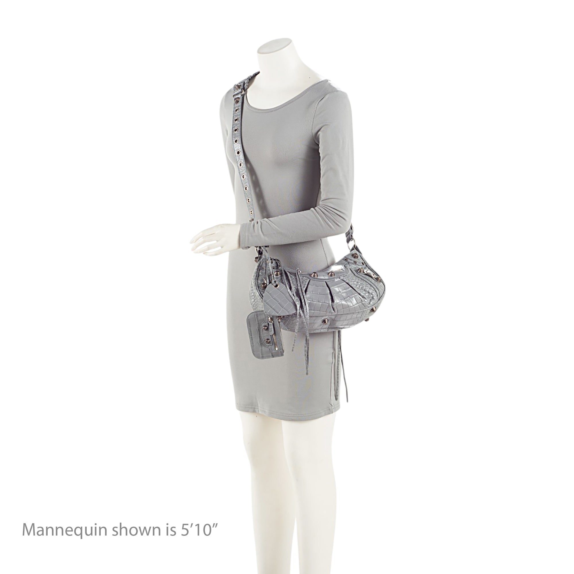 Balenciaga Croc Embossed Le Cagole Small Shoulder Bag