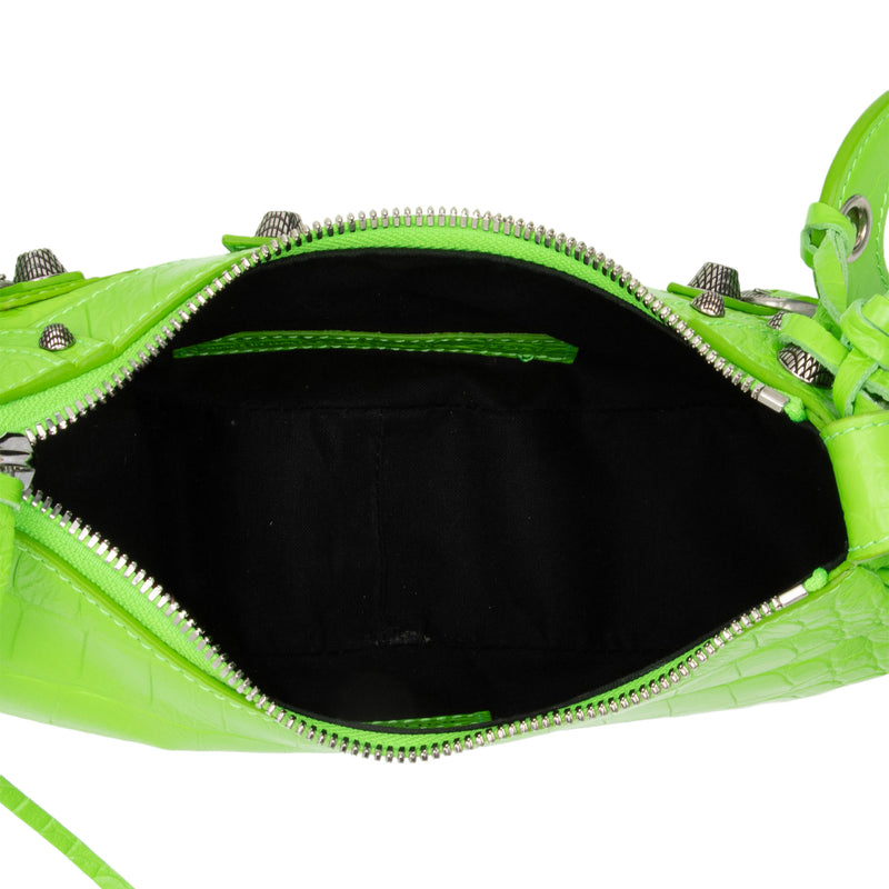 Balenciaga Croc Embossed Le Cagole XS Shoulder Bag (SHF-kVl4nx)