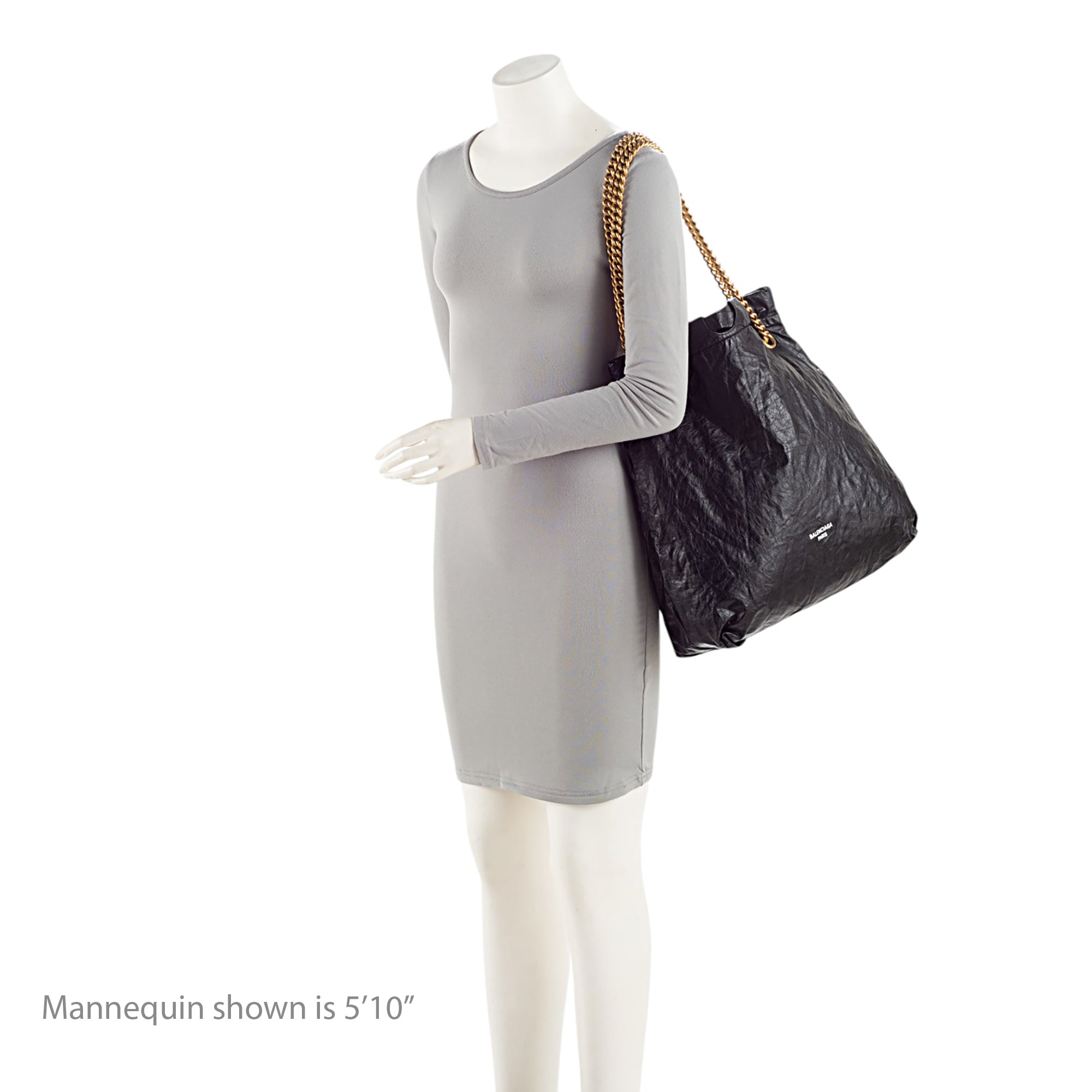 Balenciaga Crushed Calfskin Crush Medium Chain Shoulder Bag