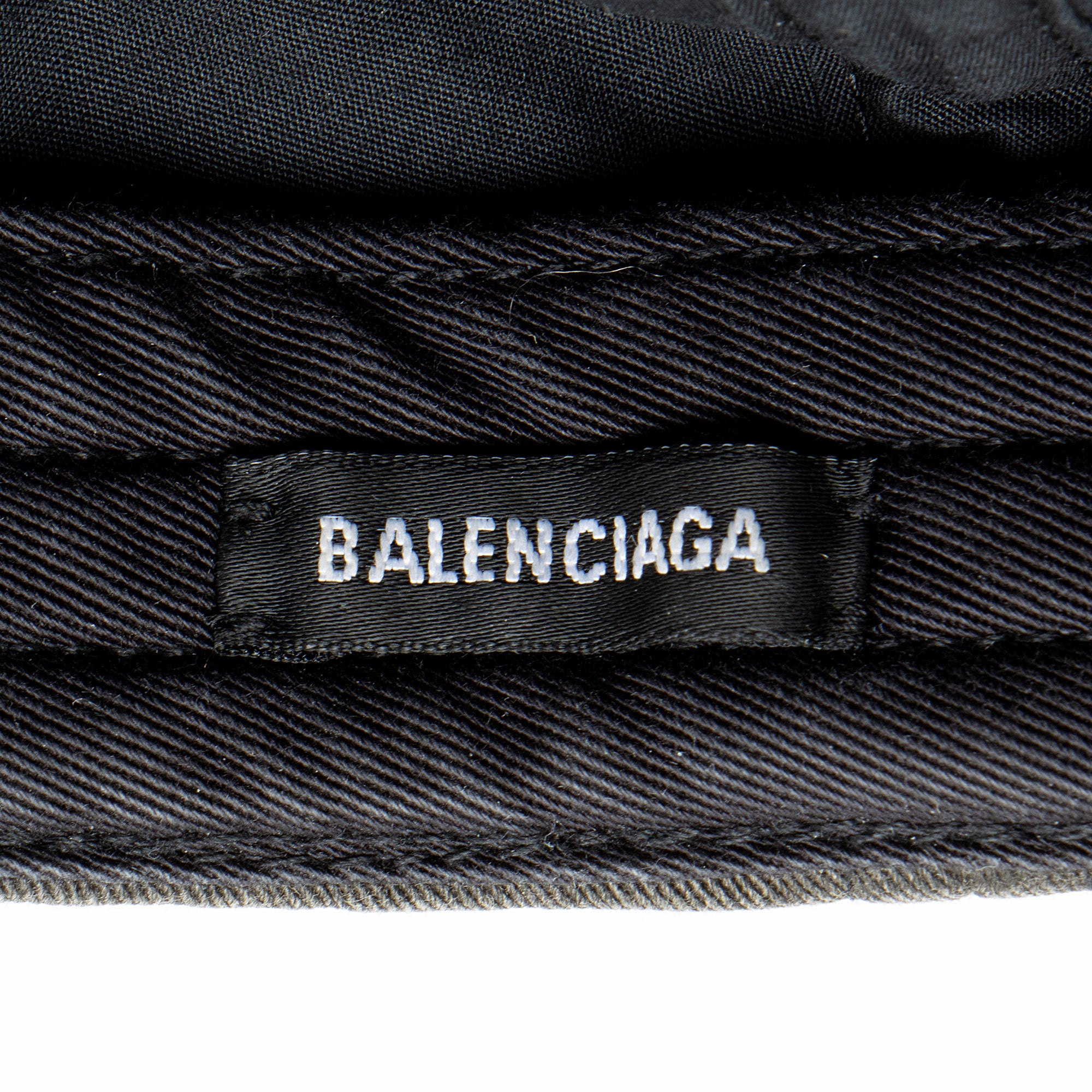 Balenciaga Distressed Canvas Logo Baseball Hat