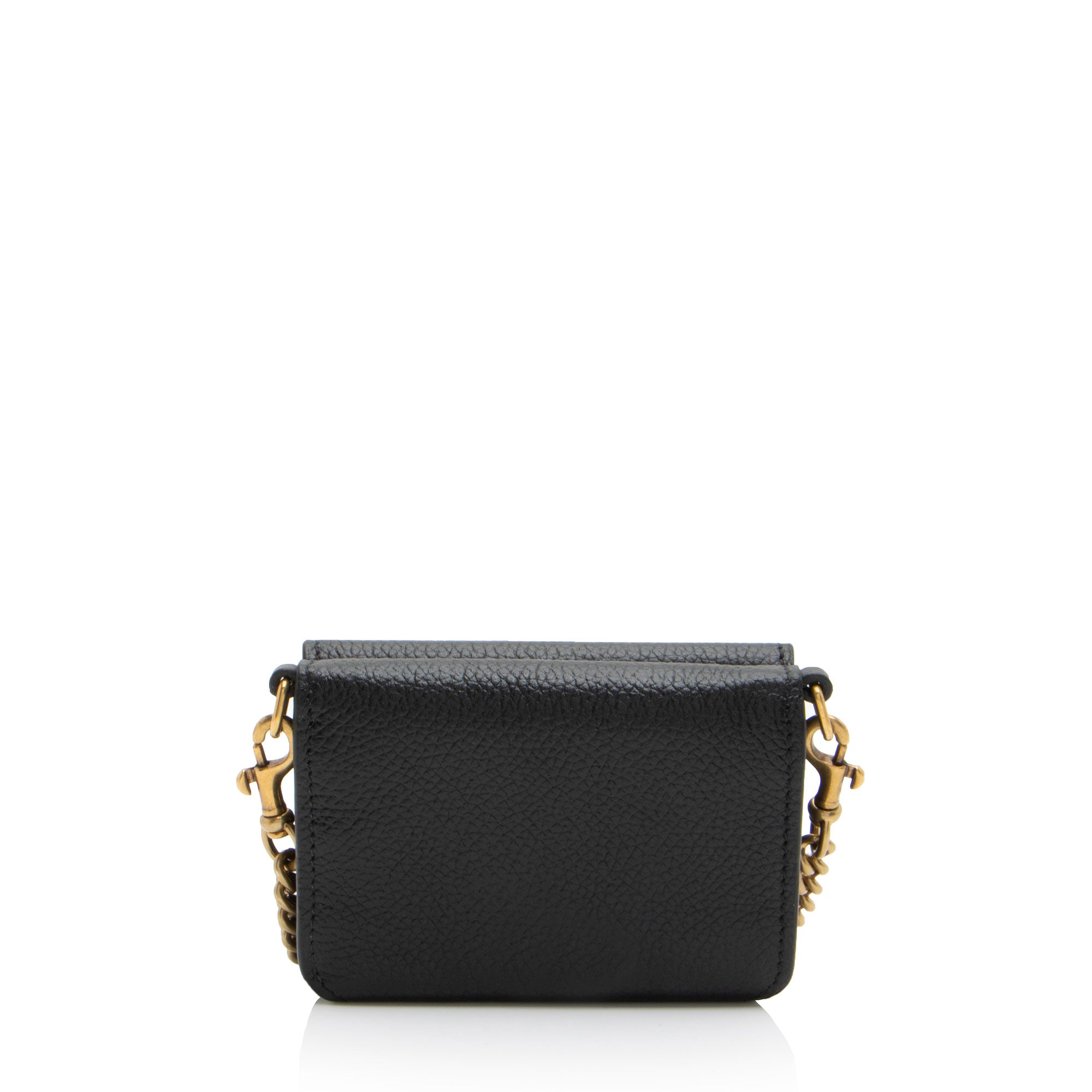 Balenciaga Grained Calfskin Logo Cash Mini Wallet on Chain (SHF-uR1F9W)