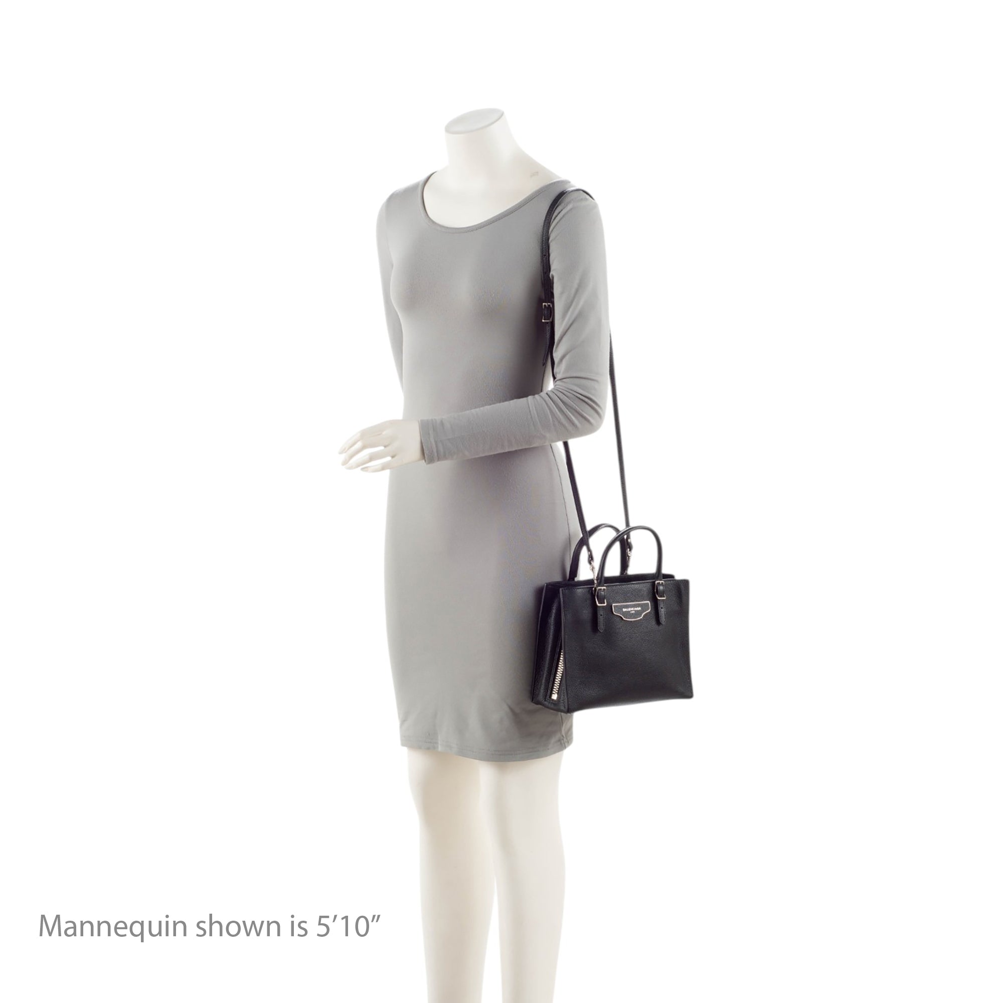 Balenciaga Grained Calfskin Papier A6 Zip Around Small Tote