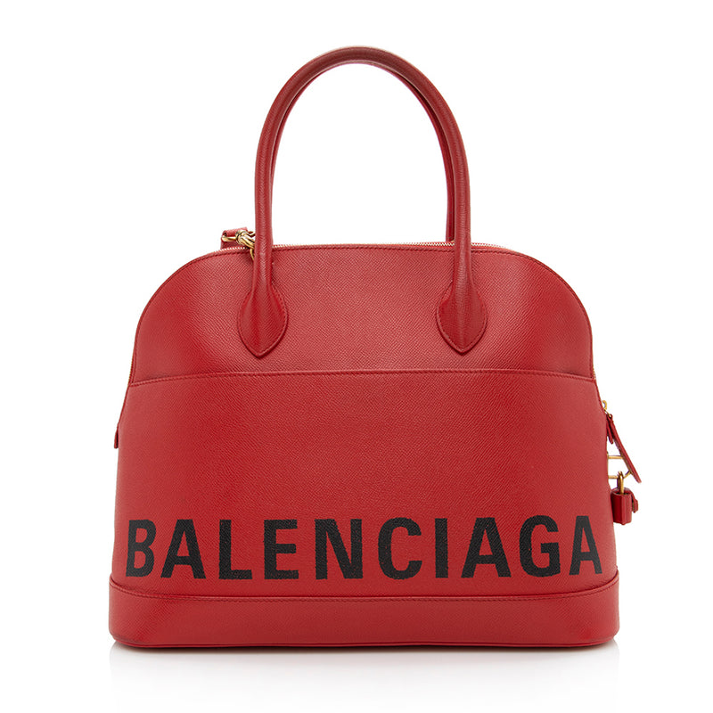 Balenciaga Grained Calfskin Ville Medium Top Handle Bag (SHF-15056)