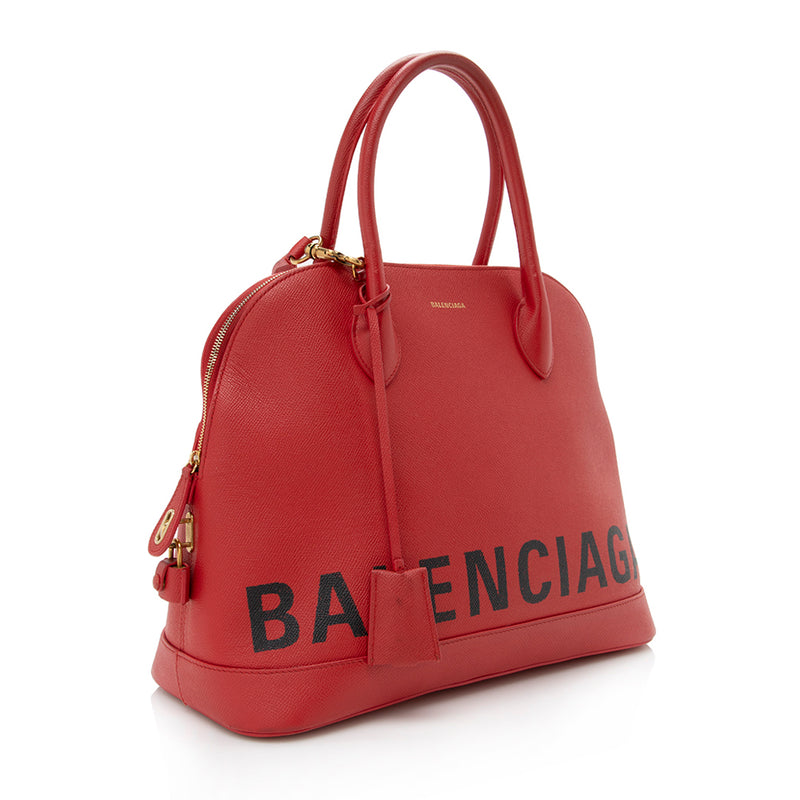 Balenciaga Grained Calfskin Ville Medium Top Handle Bag (SHF-15056)