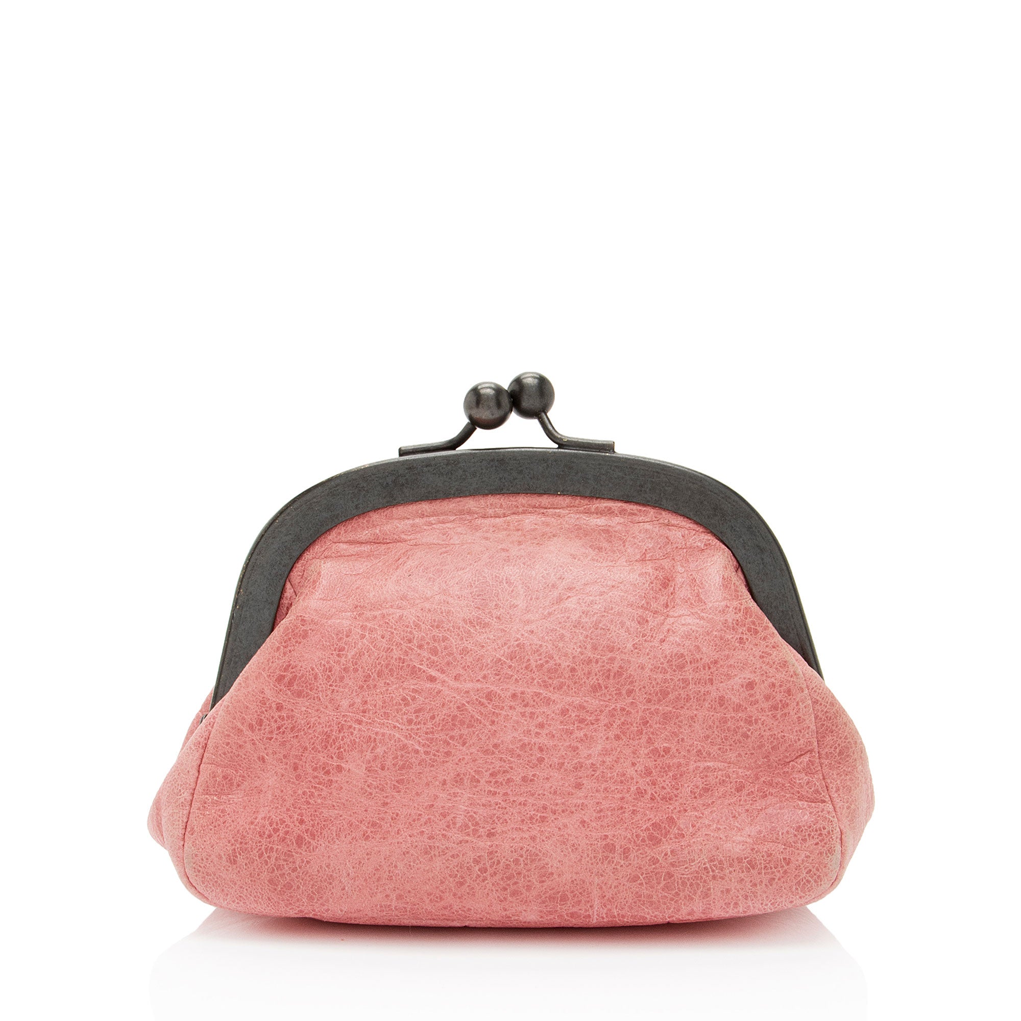 Balenciaga Leather Click Coin Pouch (SHF-cmlQgL)