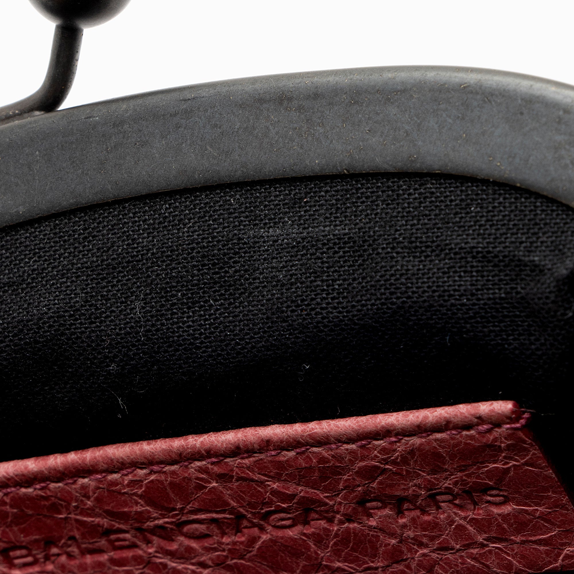 Balenciaga Leather Click Coin Pouch (SHF-cmlQgL)