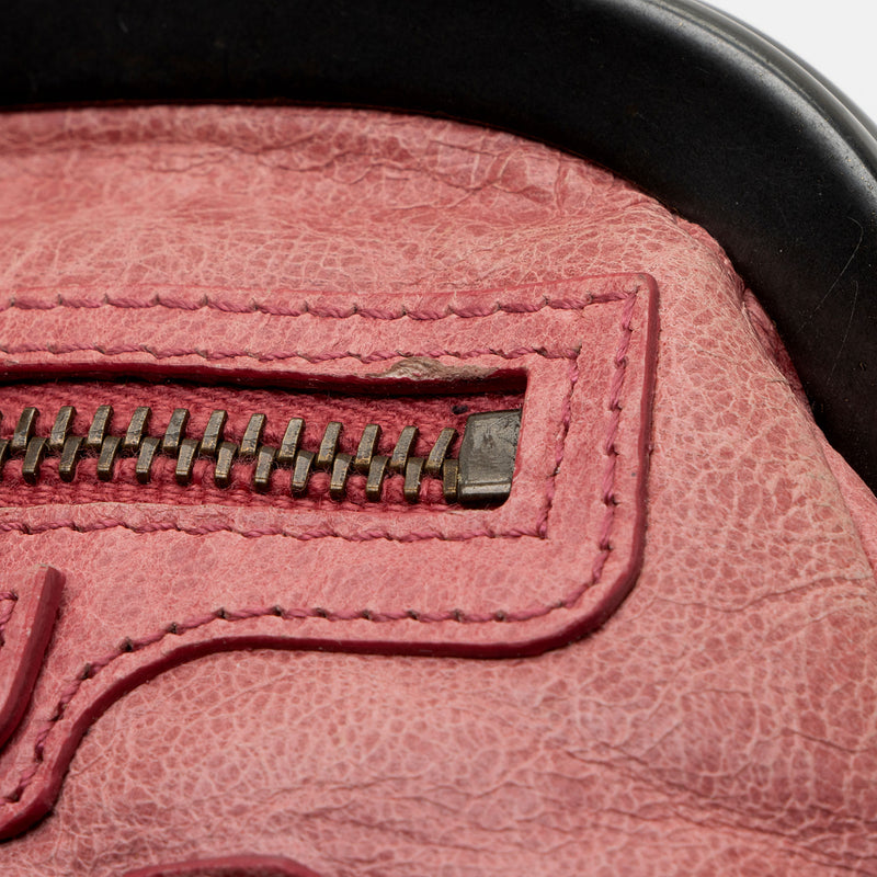 Balenciaga Leather Click Coin Pouch (SHF-cmlQgL)