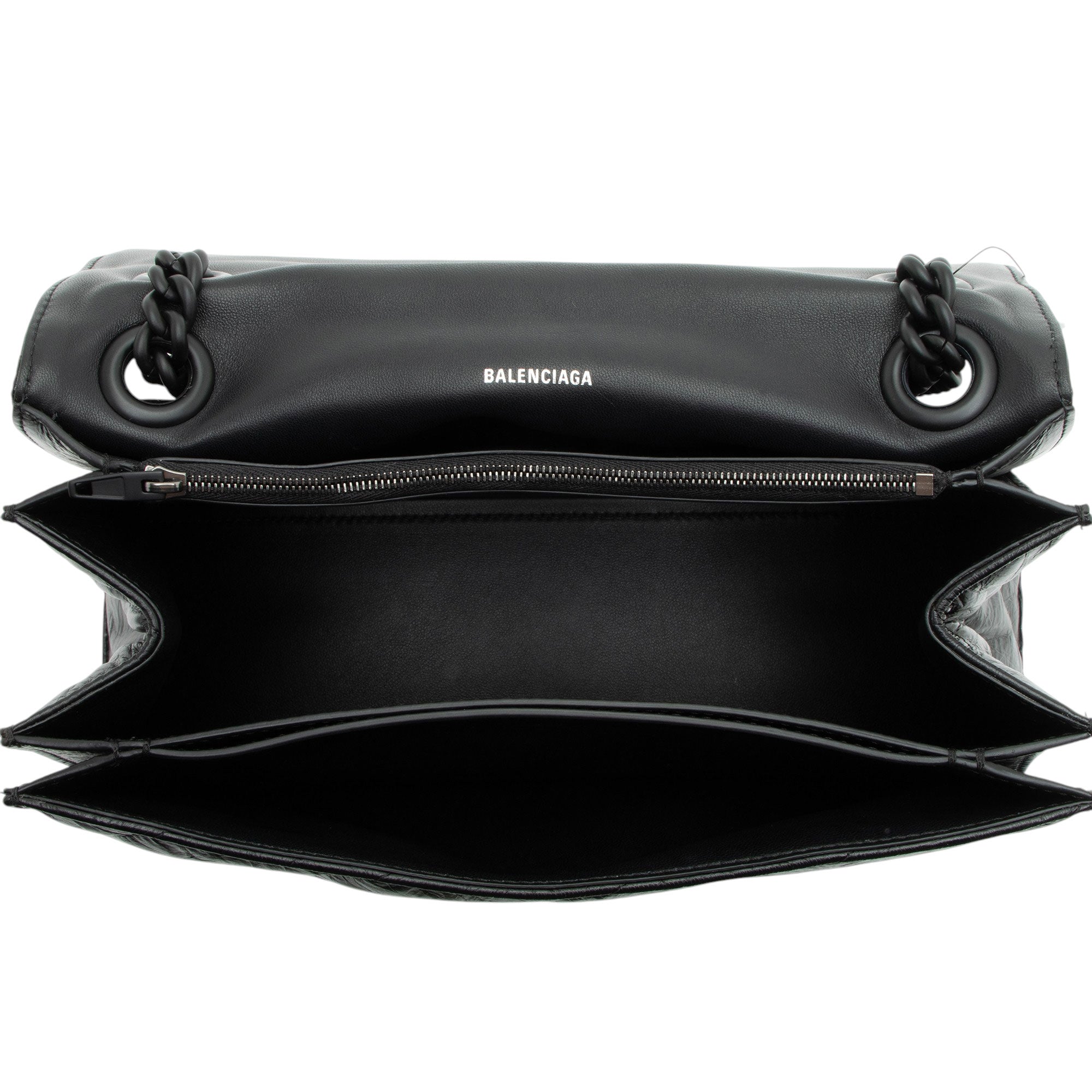 Balenciaga Quilted Leather Crush Medium Shoulder Bag
