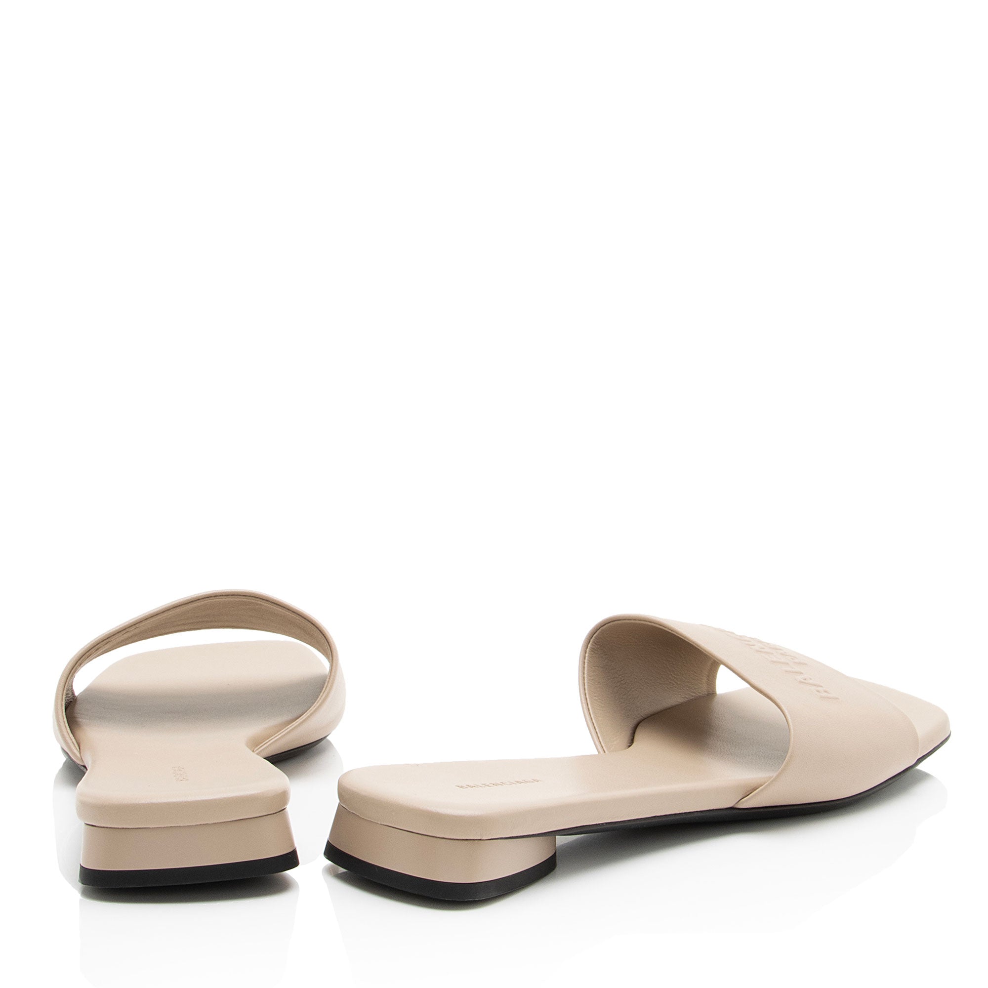 Balenciaga Leather Duty Free Slides - Size 7 / 37