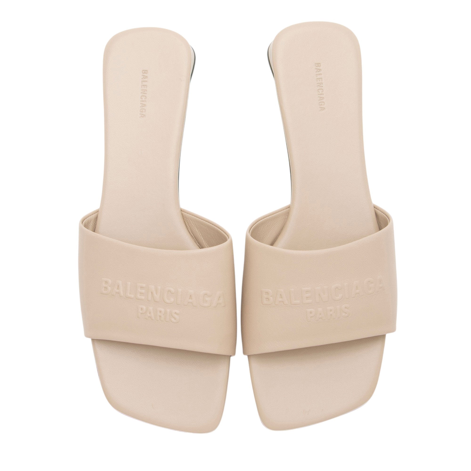Balenciaga Leather Duty Free Slides - Size 7 / 37