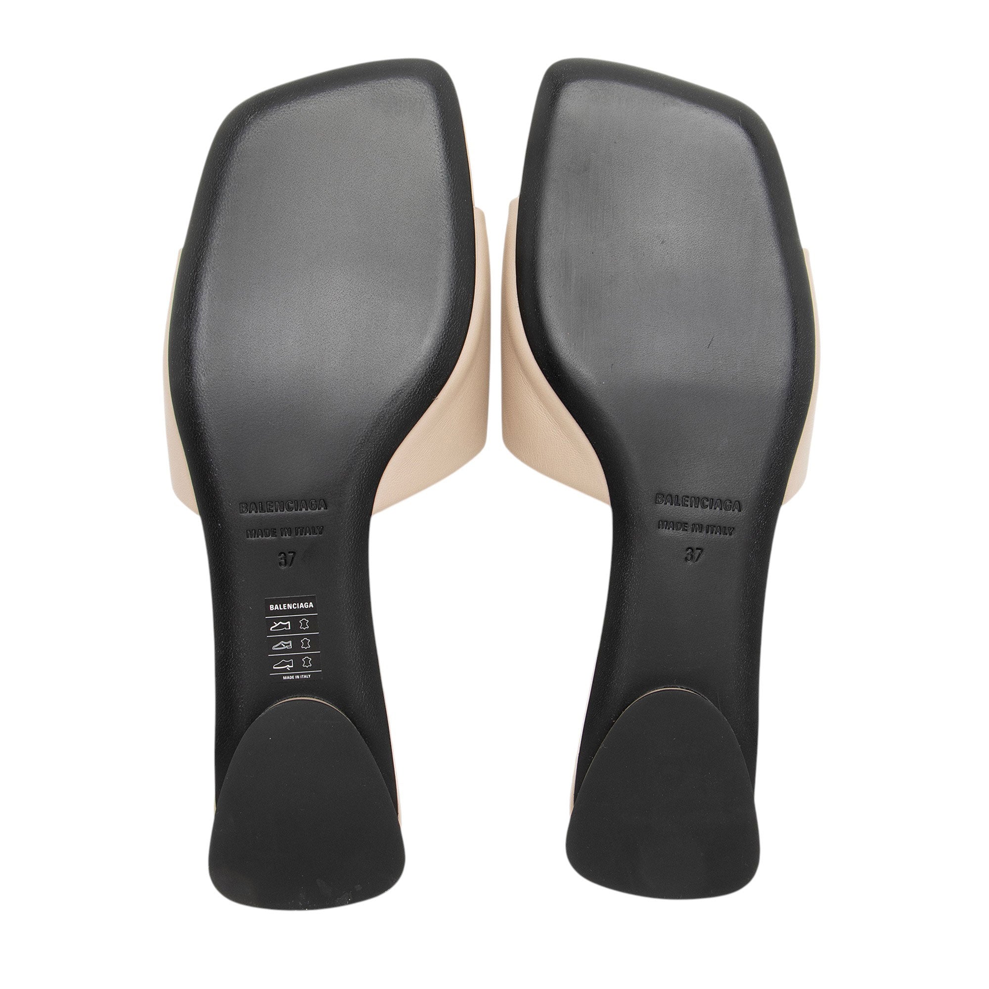 Balenciaga Leather Duty Free Slides - Size 7 / 37