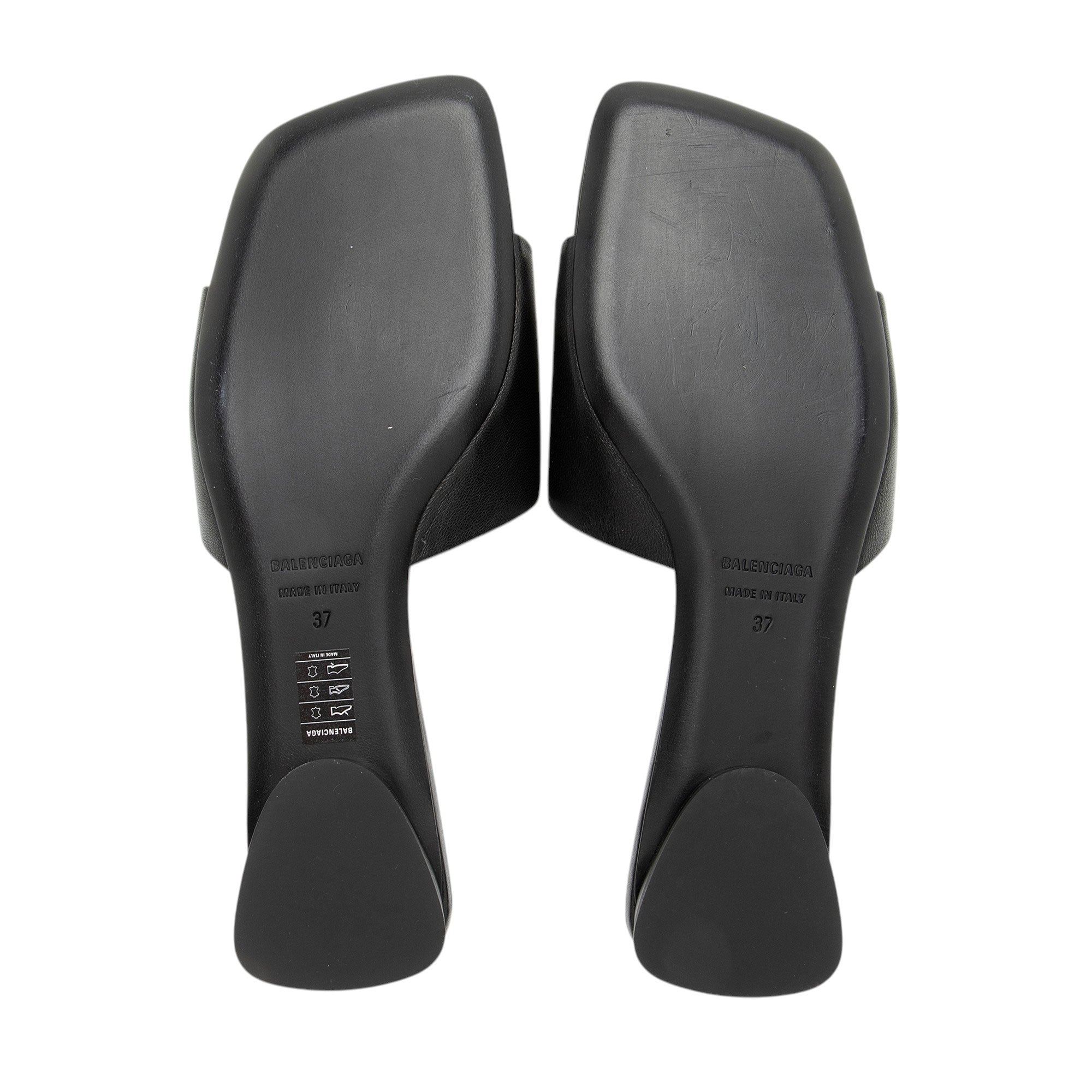 Balenciaga Leather Duty Free Slides - Size 7 / 37