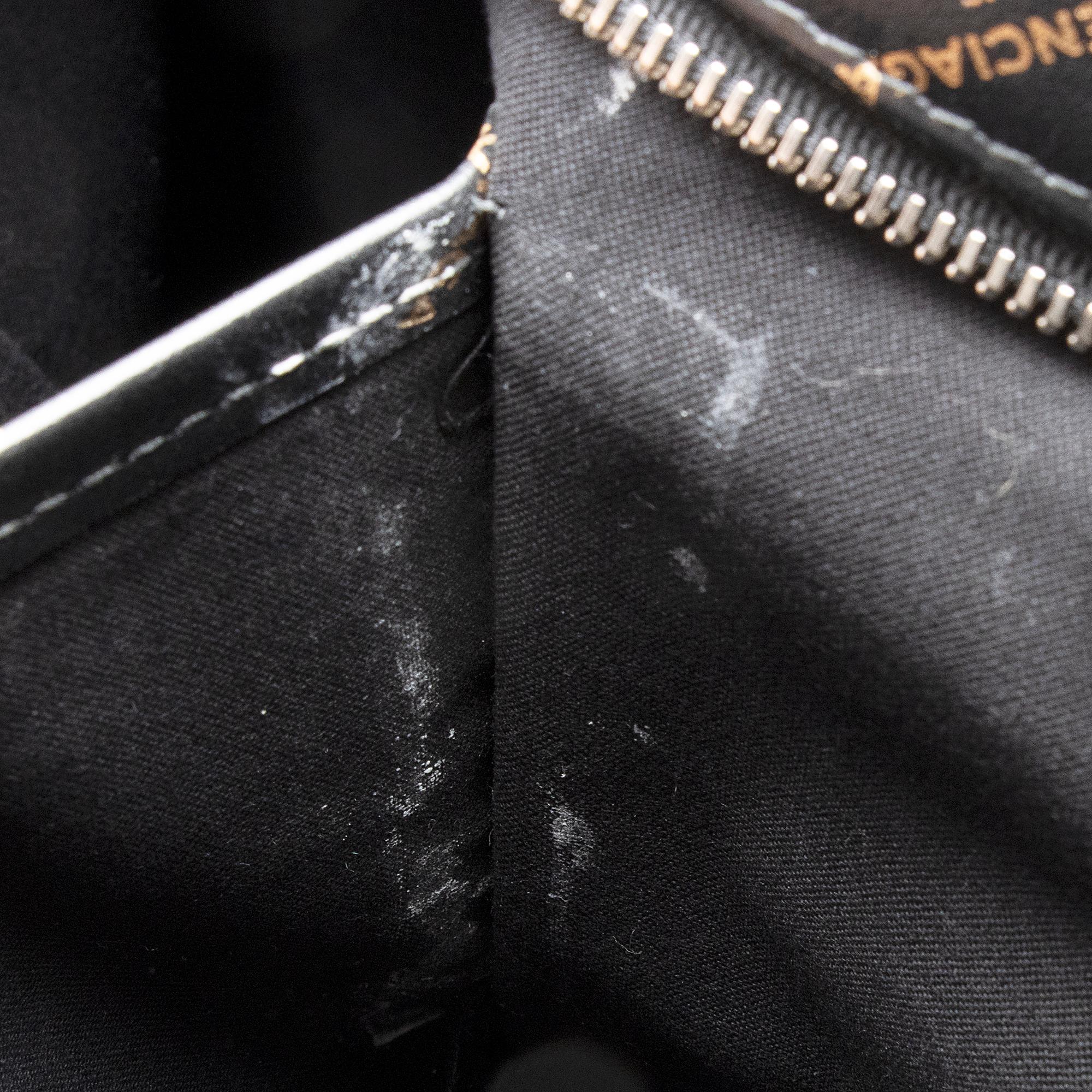 Balenciaga Leather Logo Bazar Large Tote (SHF-22215)