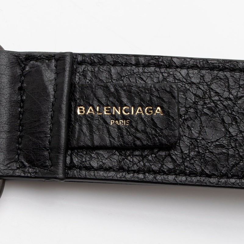 Balenciaga Leather Logo Keychain Lanyard (SHF-GojV04)