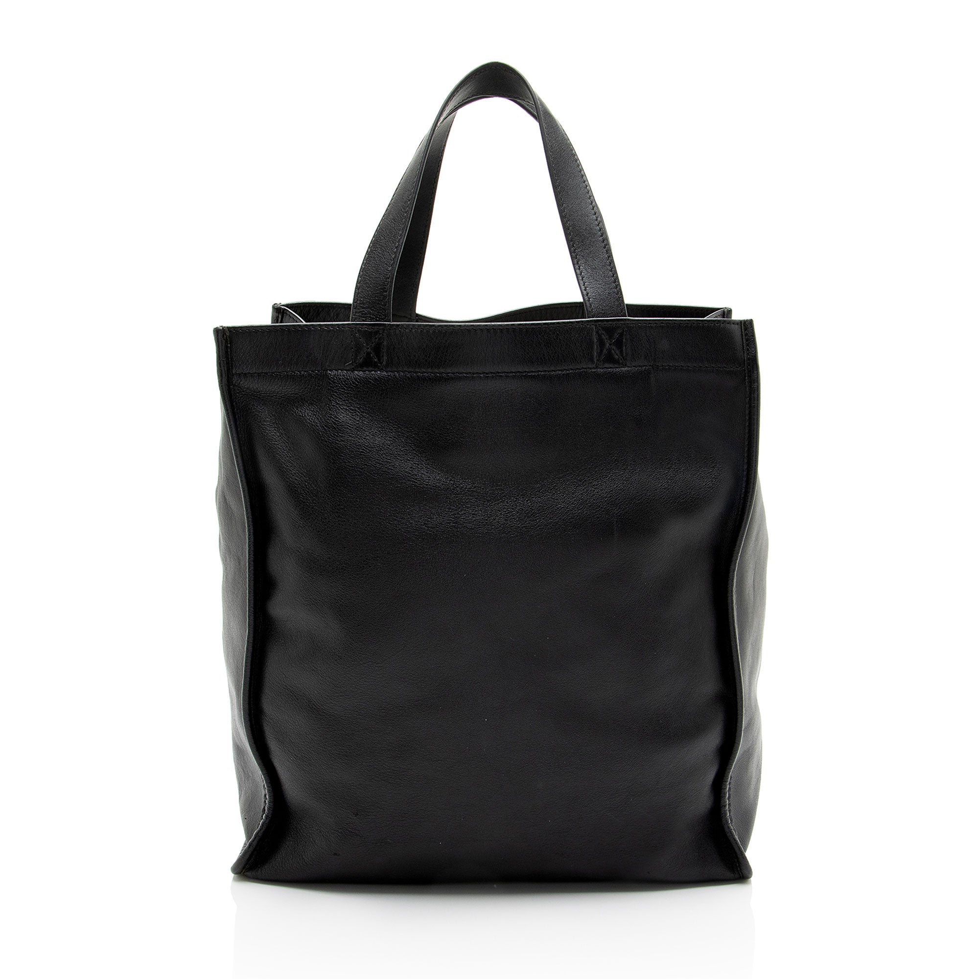 Balenciaga Leather Logo Market Tote