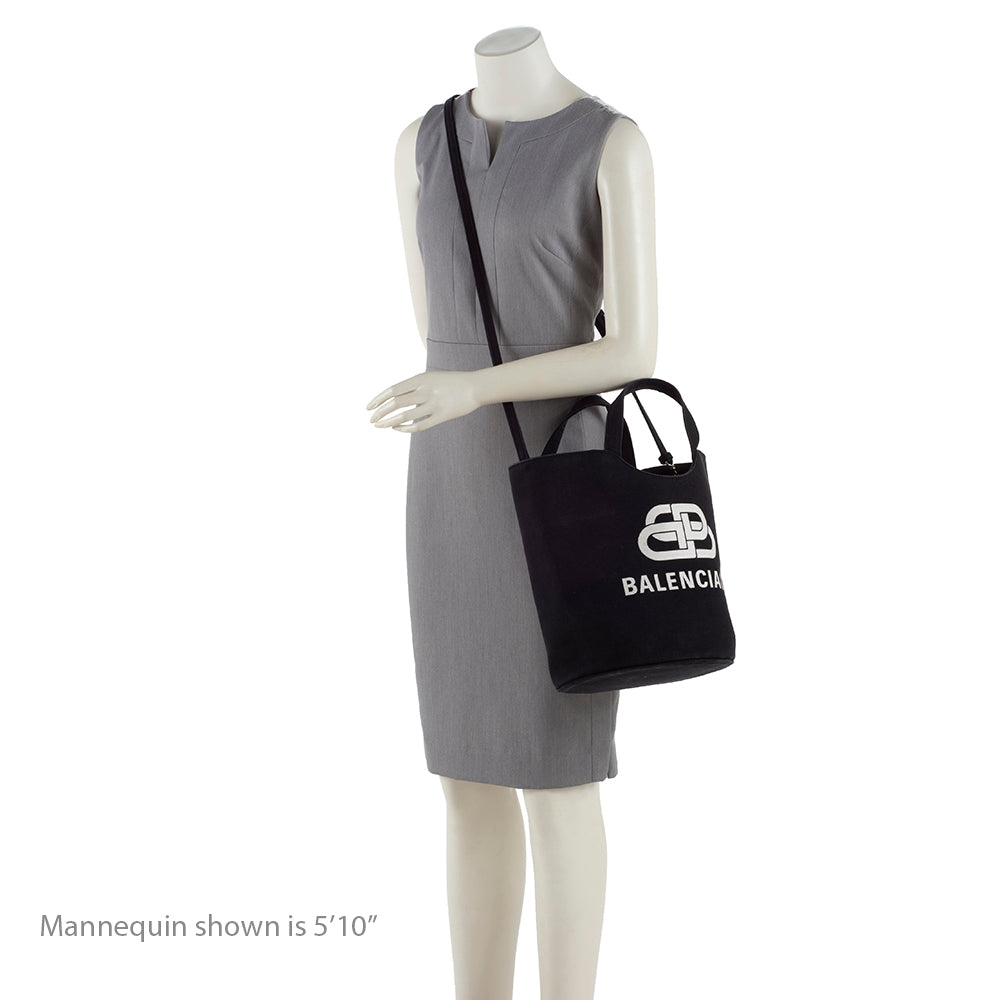 Balenciaga Leather Wave Medium Tote (SHF-15192)