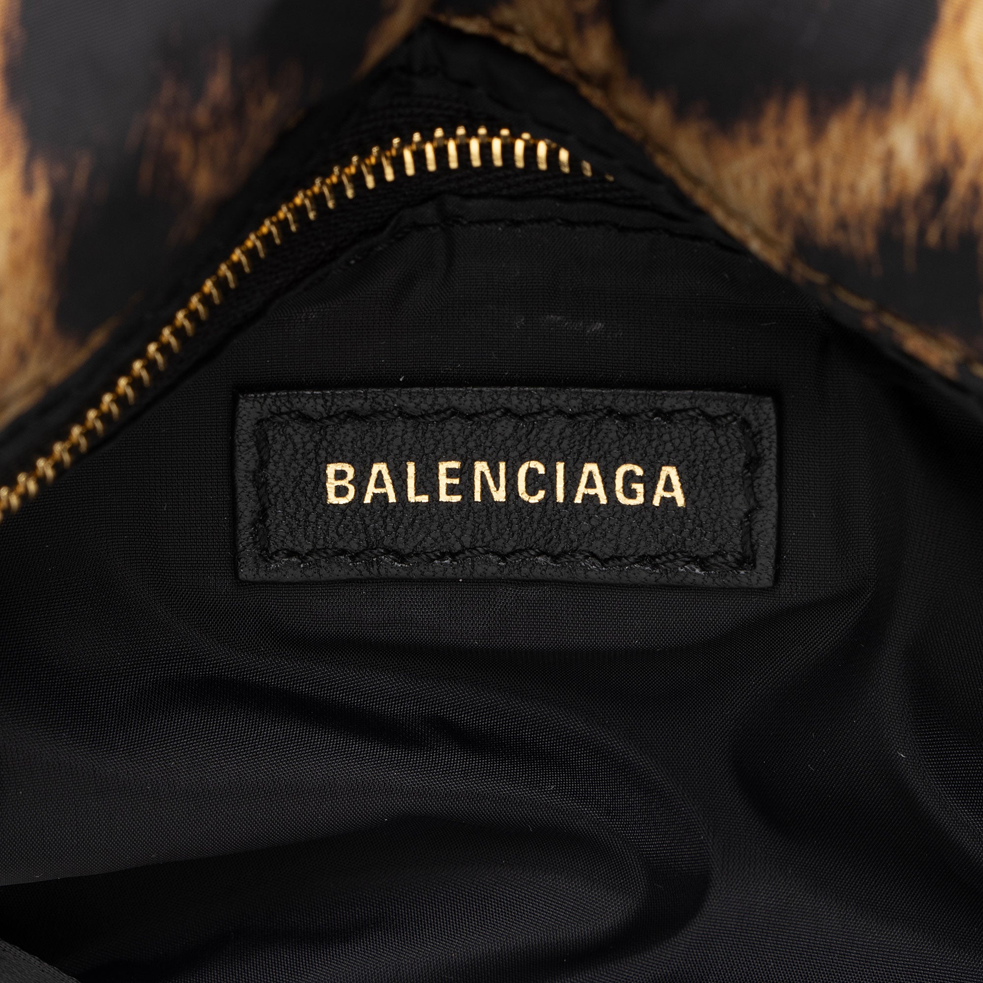 Balenciaga Nylon Leopard Monaco Mini Shoulder Bag (SHF-WvmJR1)