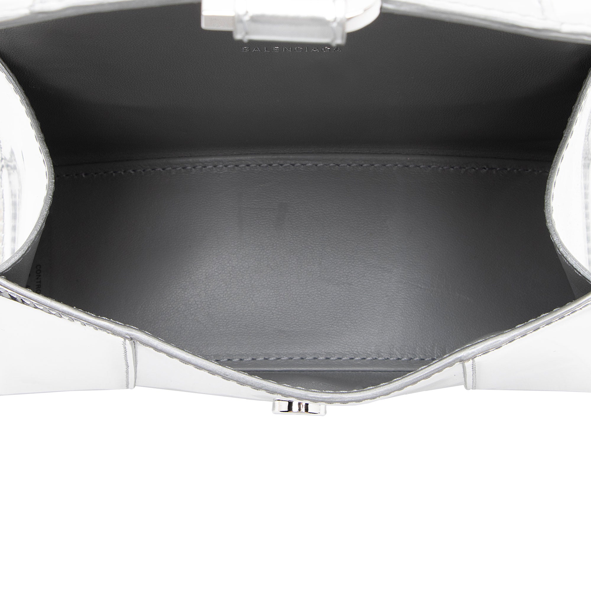 Balenciaga Metallic Calfskin Hourglass XS Top Handle