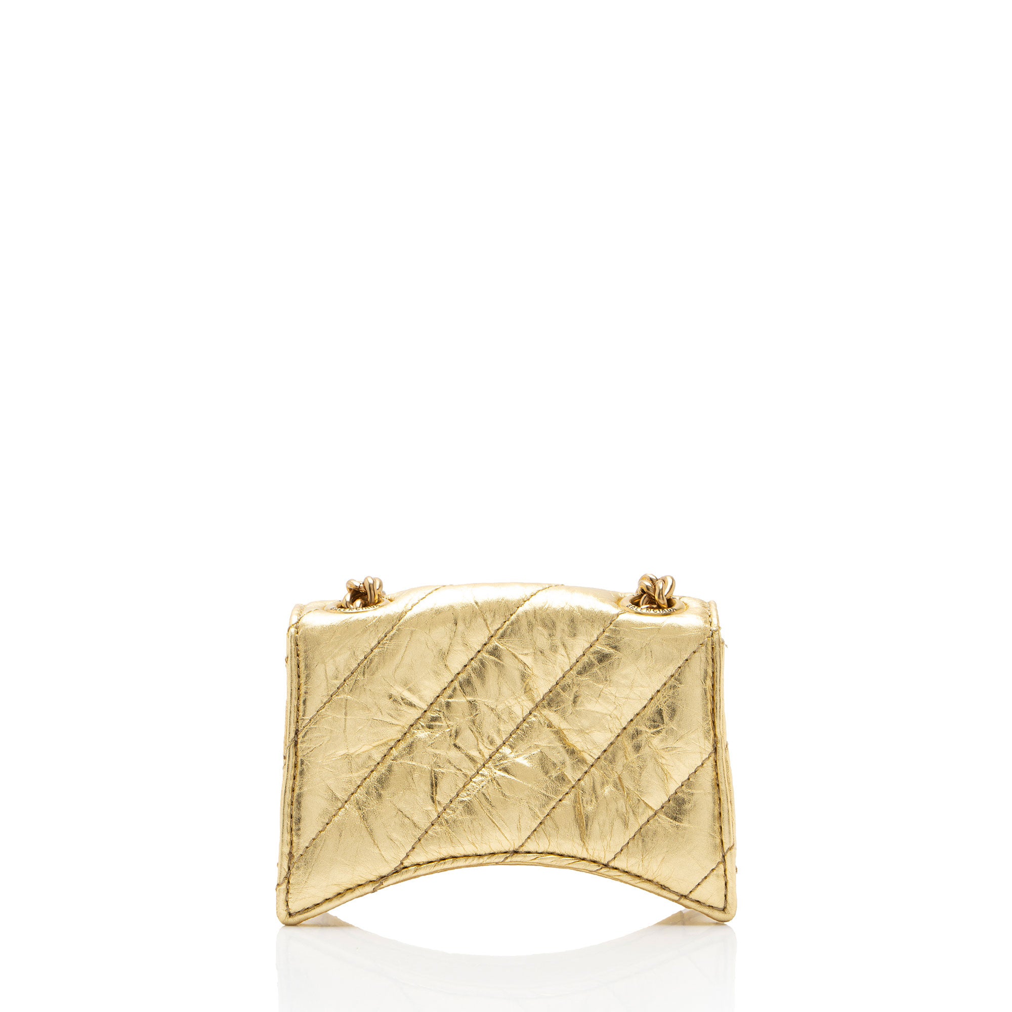 Balenciaga Metallic Quilted Calfskin Crush Mini Shoulder Bag