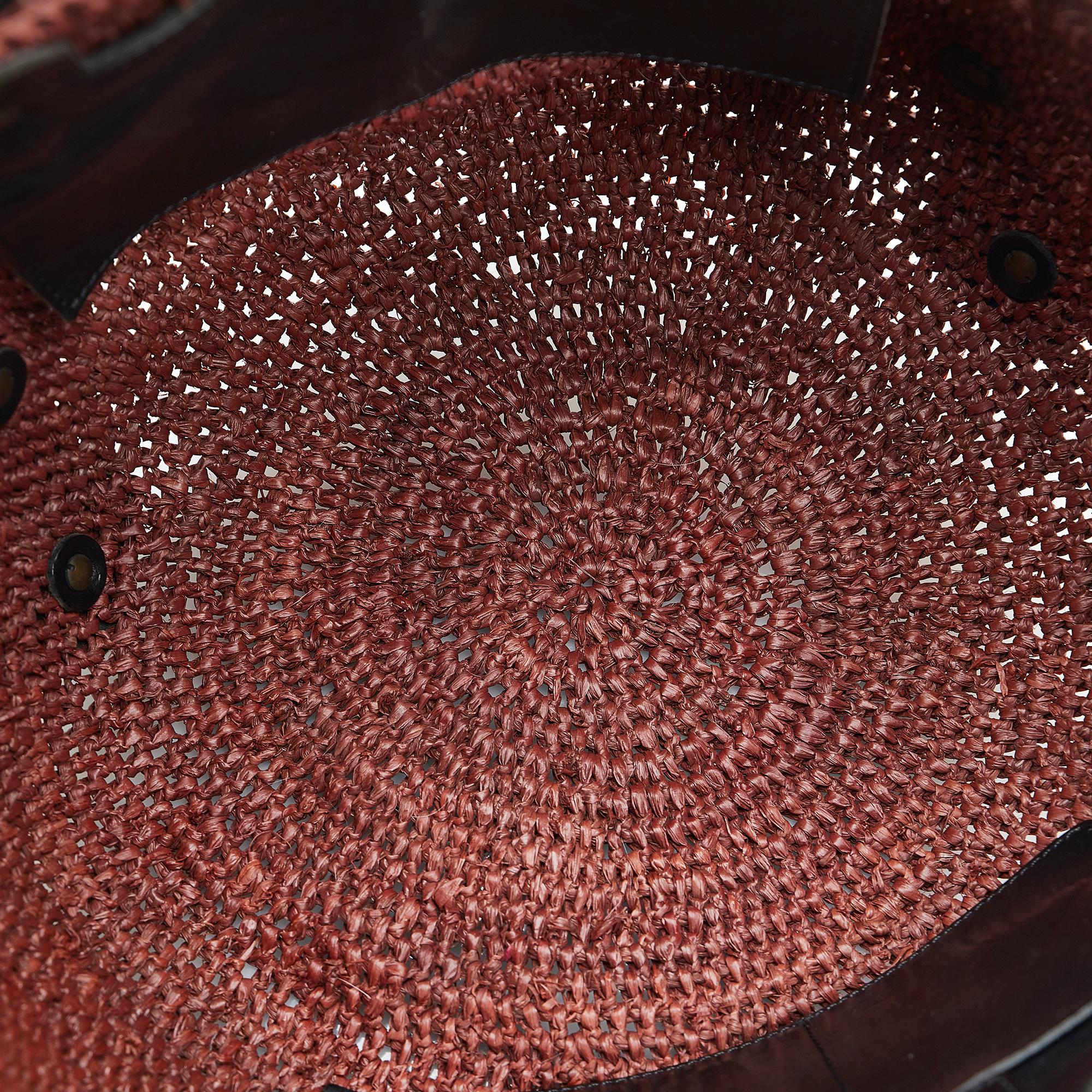 Balenciaga Motocross Classic Raffia Panier Tote (SHG-u1DpE5)