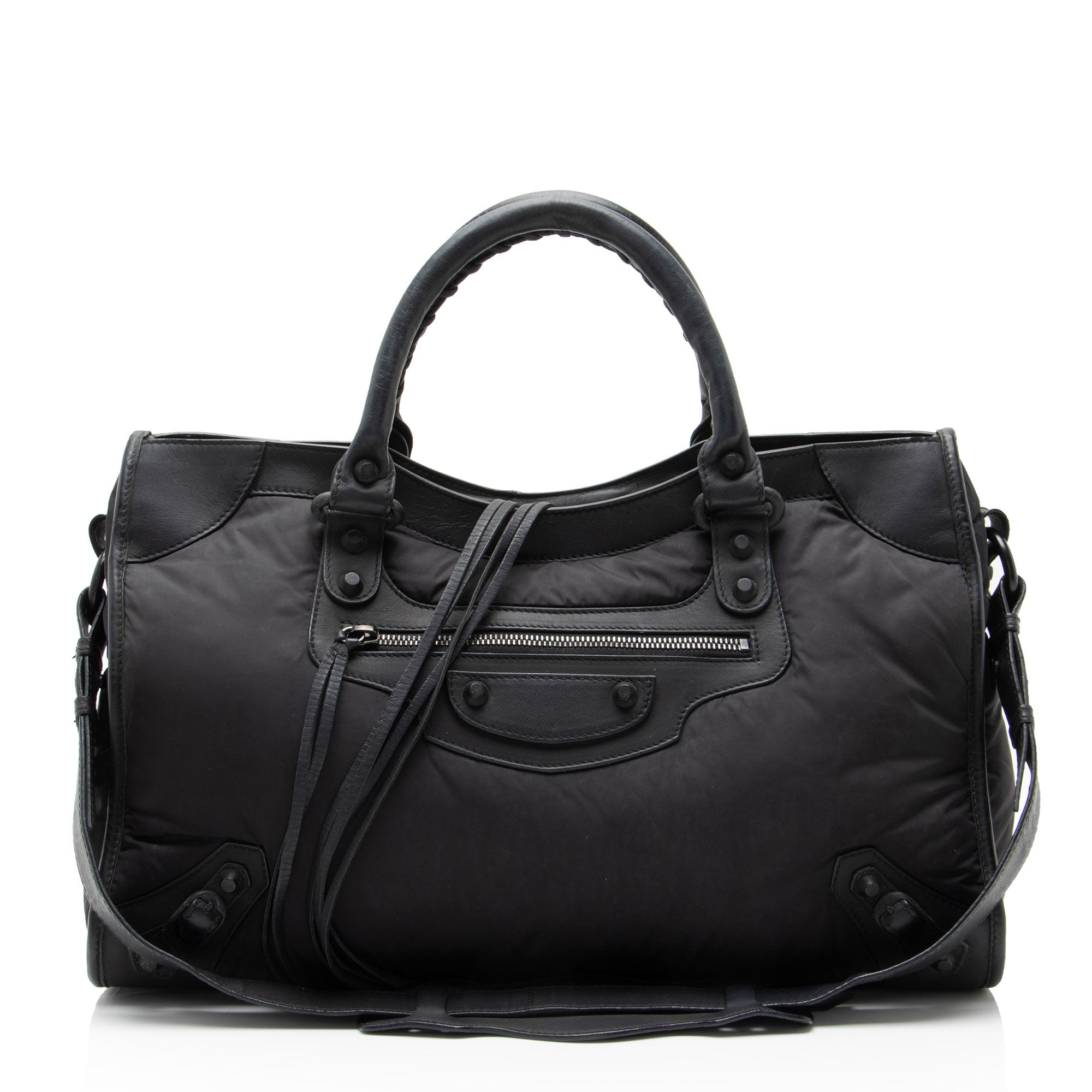 Balenciaga Nylon Agneau Classic City Satchel