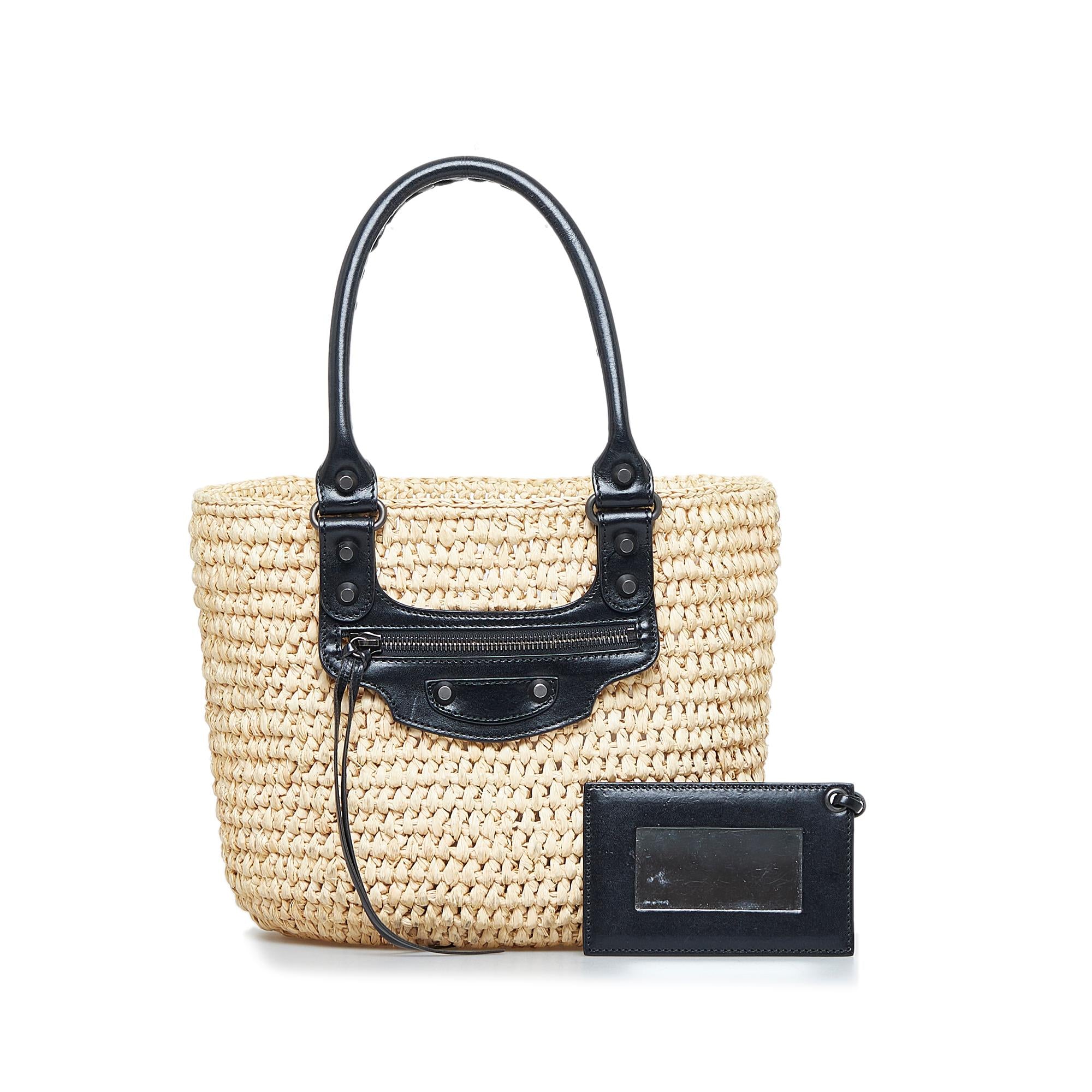 Balenciaga Panier Raffia Tote (SHG-00u0Ex)