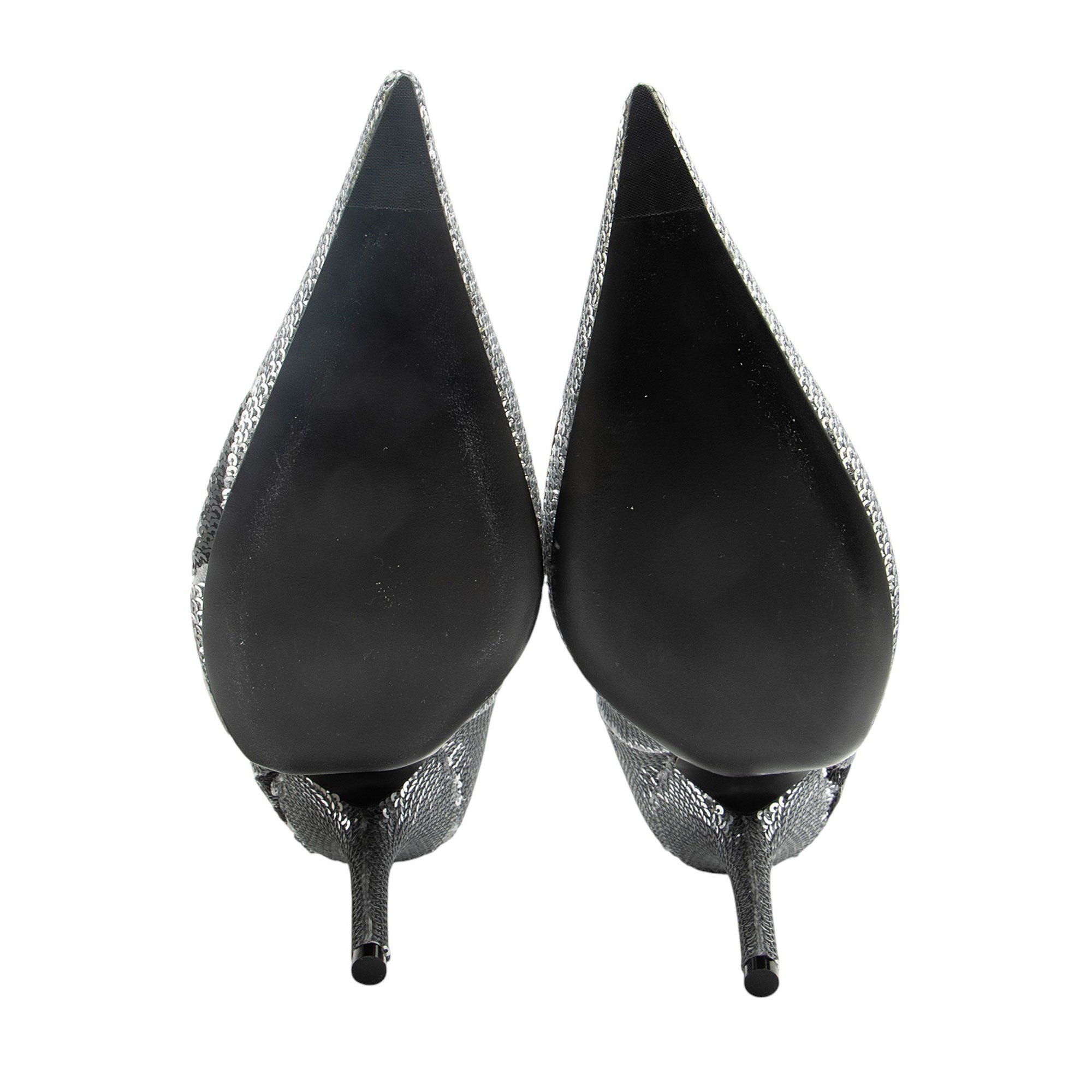 Balenciaga Sequin Logo Knife Thigh High Boots - Size 8 / 38