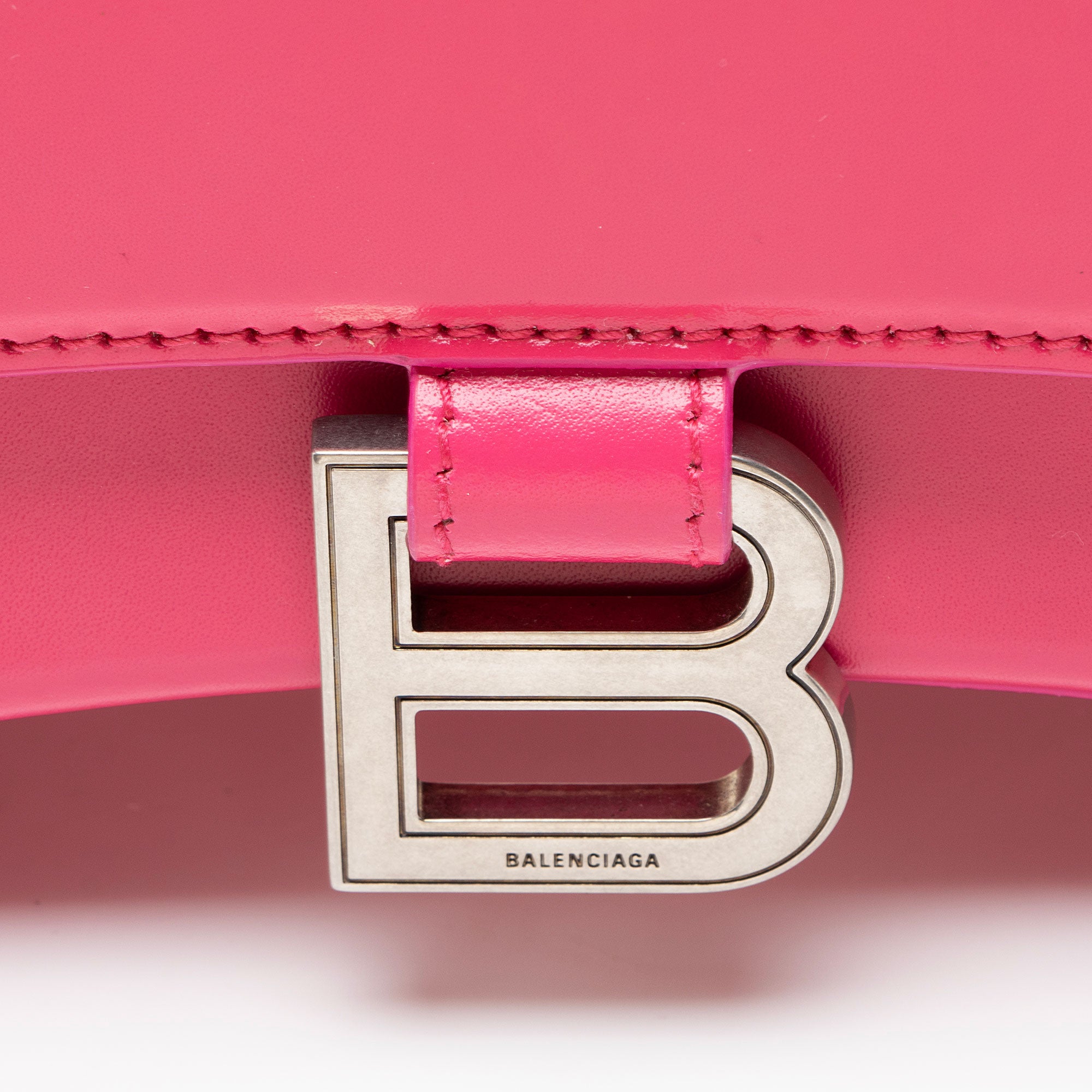 Balenciaga Shiny Calfskin Hourglass Small Top Handle