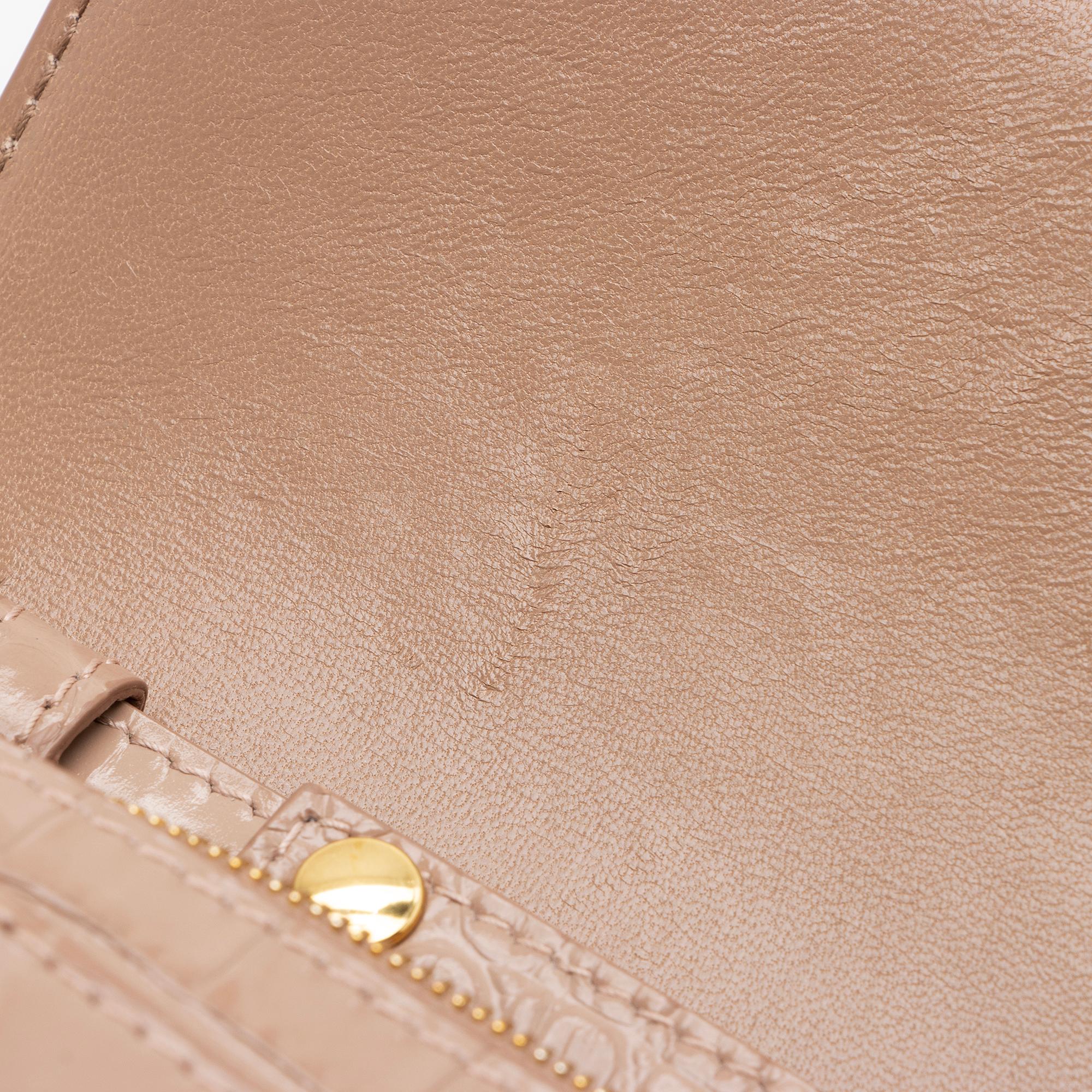 Balenciaga Shiny Croc Embossed Calfskin Hourglass Chain Bag (SHF-ZdcMW4)